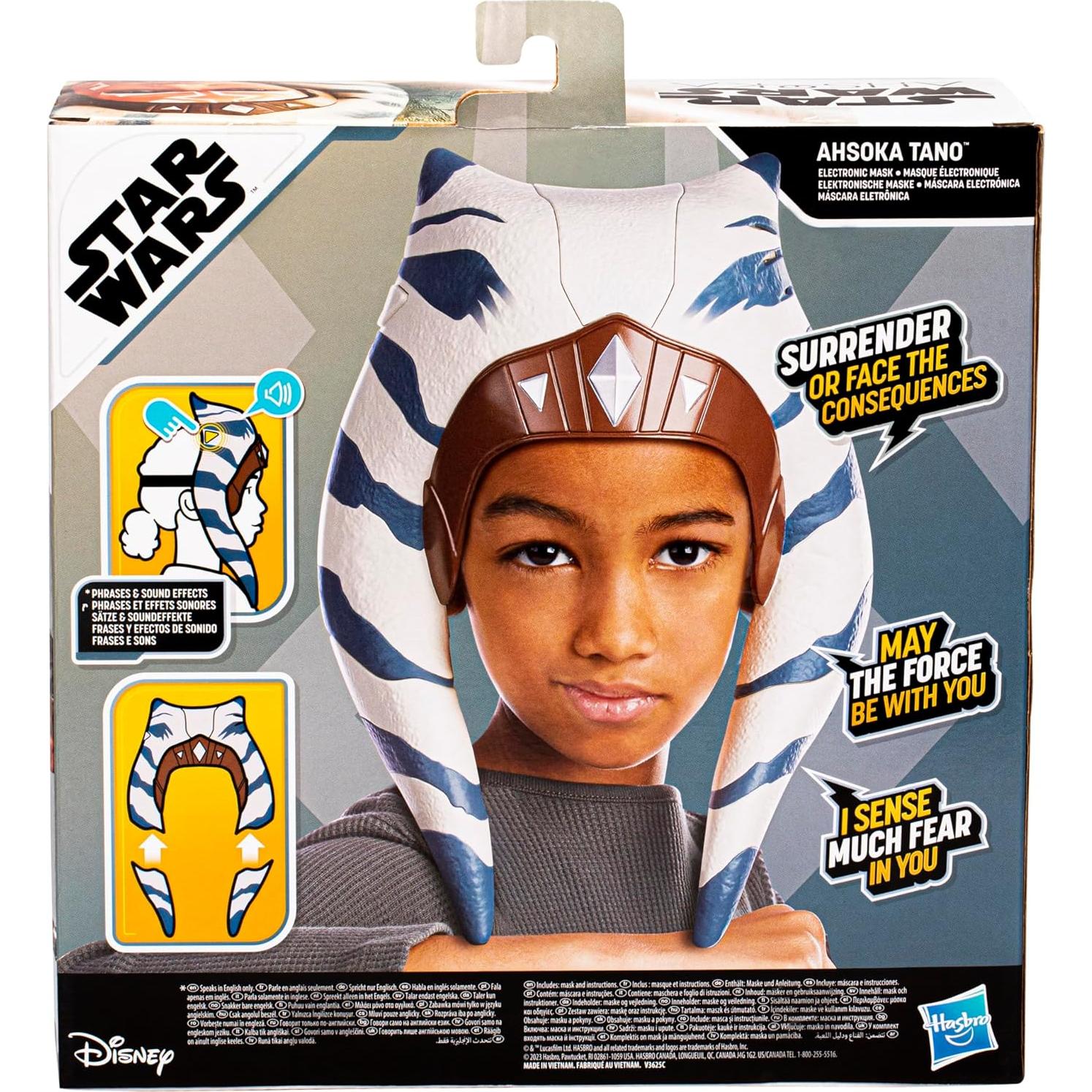 Máscara Electrónica Ahsoka Tano Star Wars con Sonidos