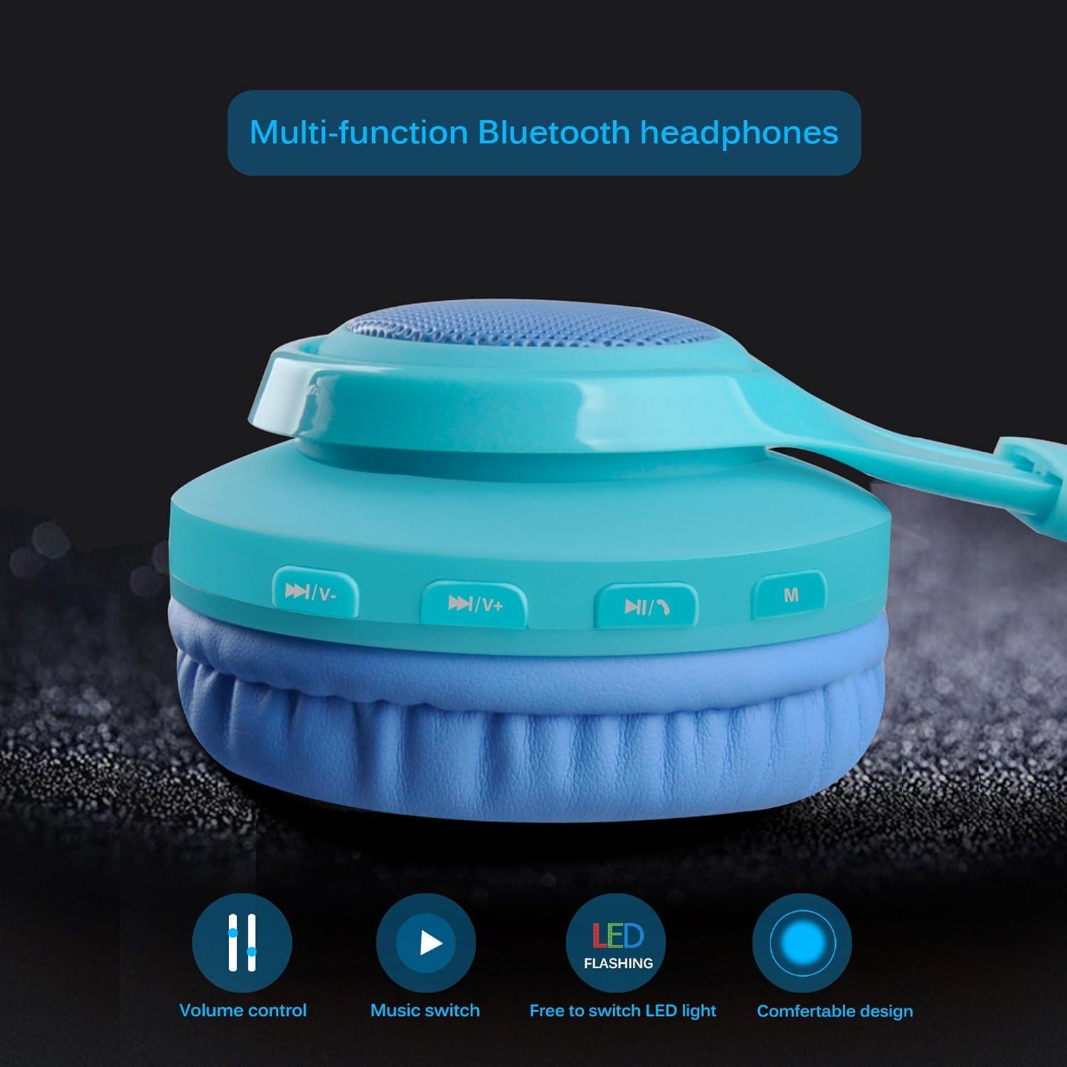 Auriculares Bluetooth Riwbox WT-7S Plegables para Niños Azul