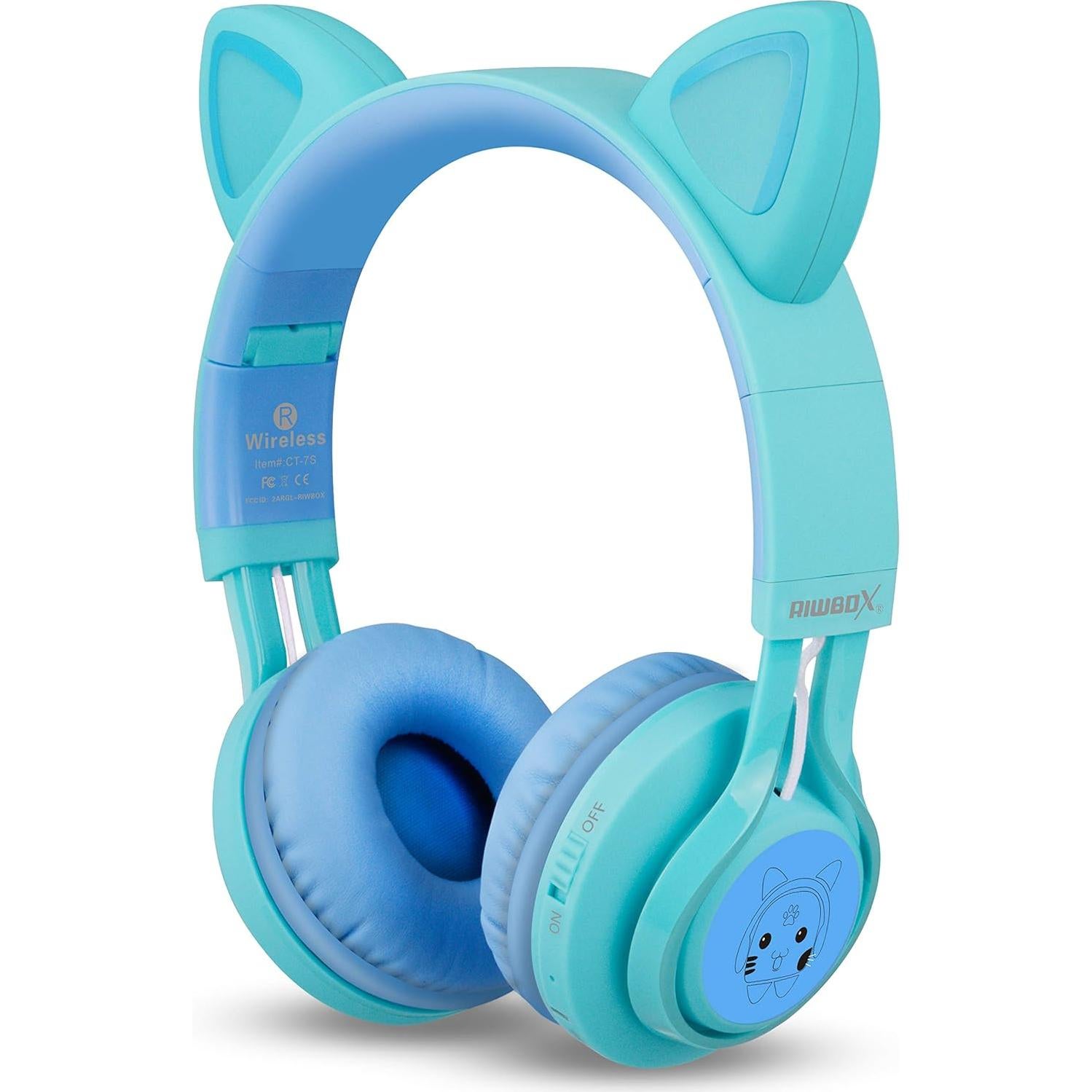 Auriculares Riwbox CT-7S Bluetooth Niños Orejas de Gato LED