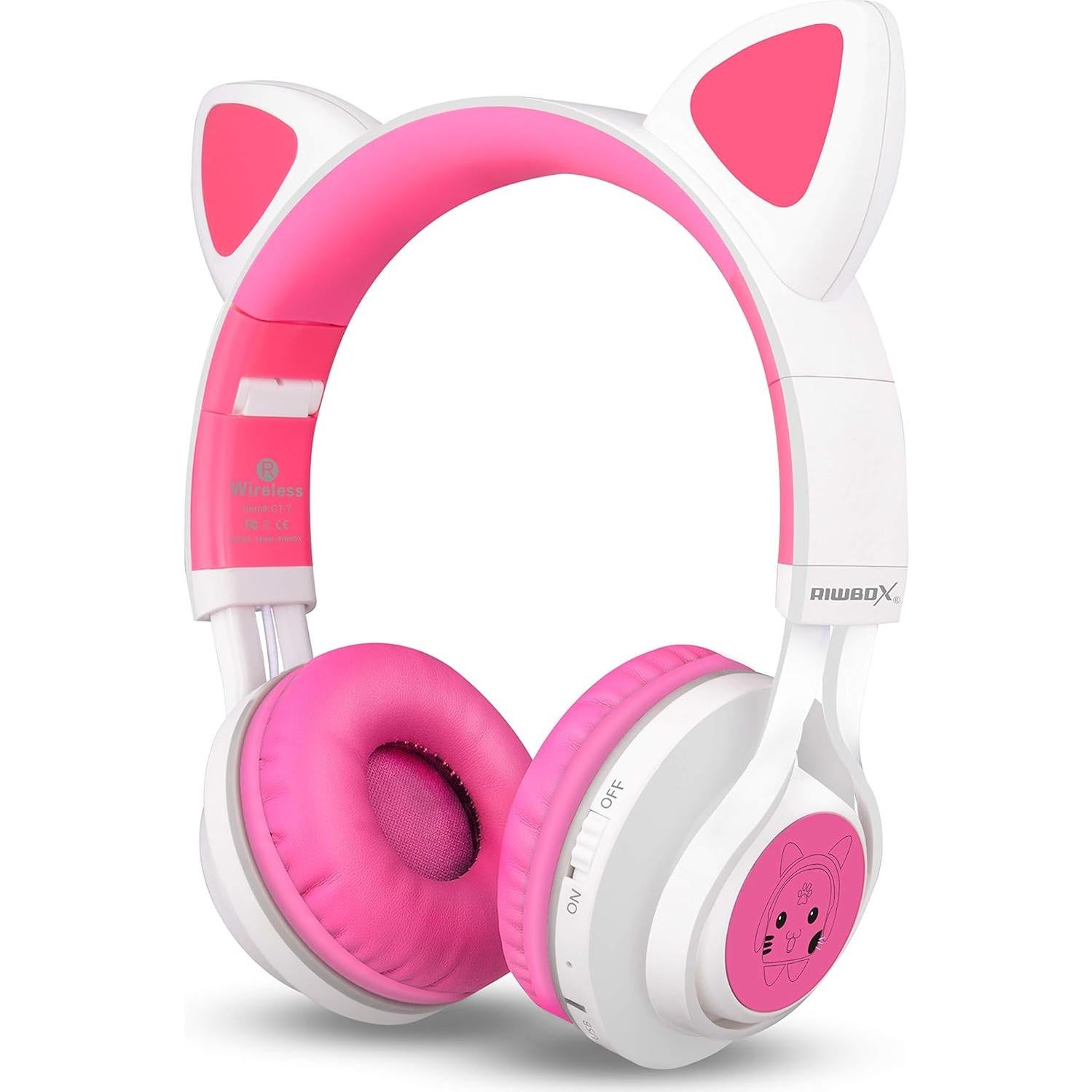 Auriculares Bluetooth Riwbox CT-7 Inalámbricos Niños con Luz LED