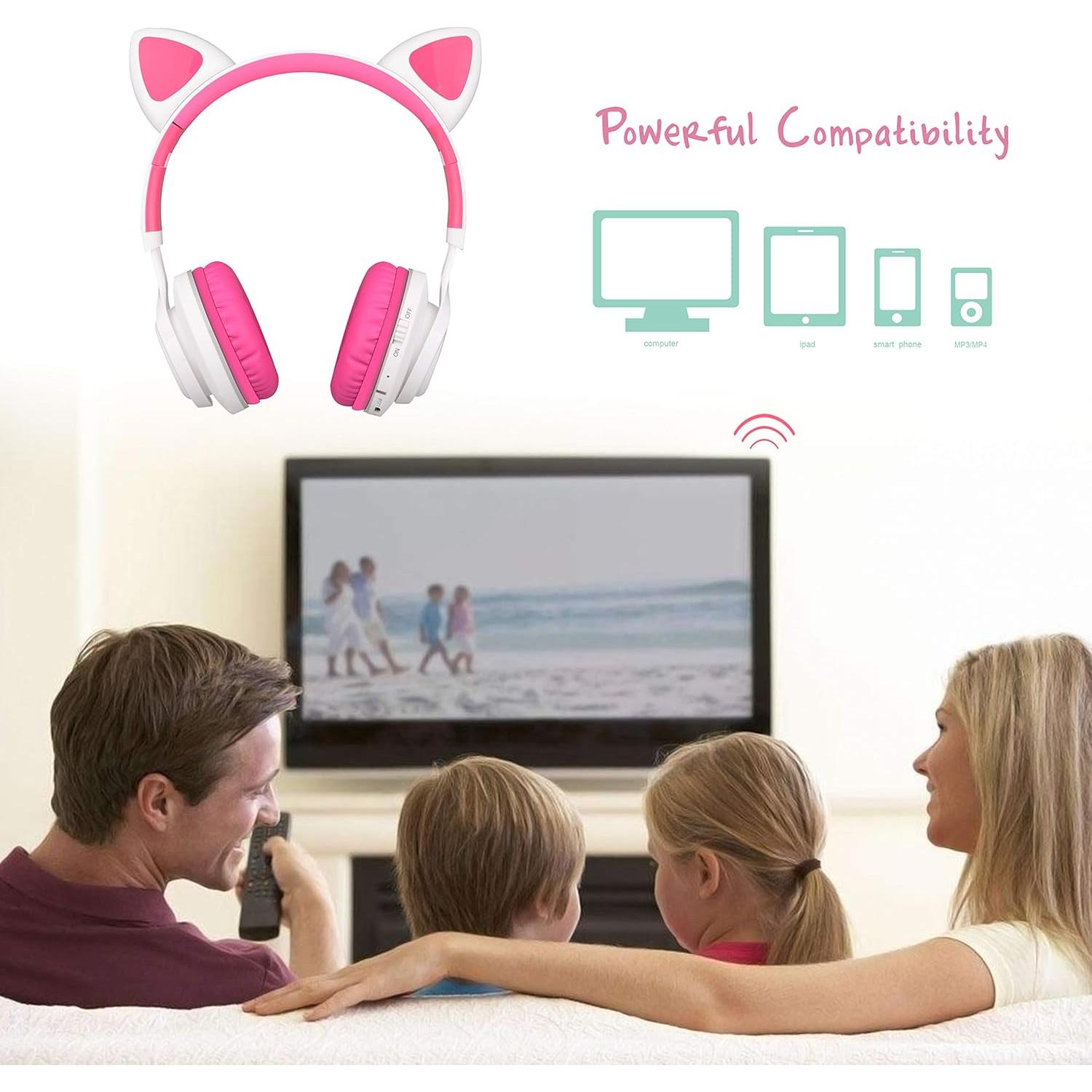 Auriculares Bluetooth Riwbox CT-7 Inalámbricos Niños con Luz LED