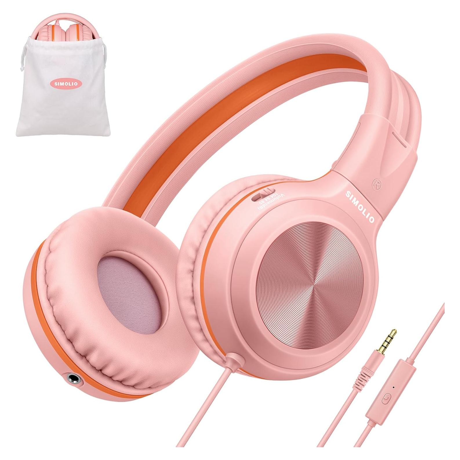 Auriculares con Cable Simolio SM-904P Rosa para Niños