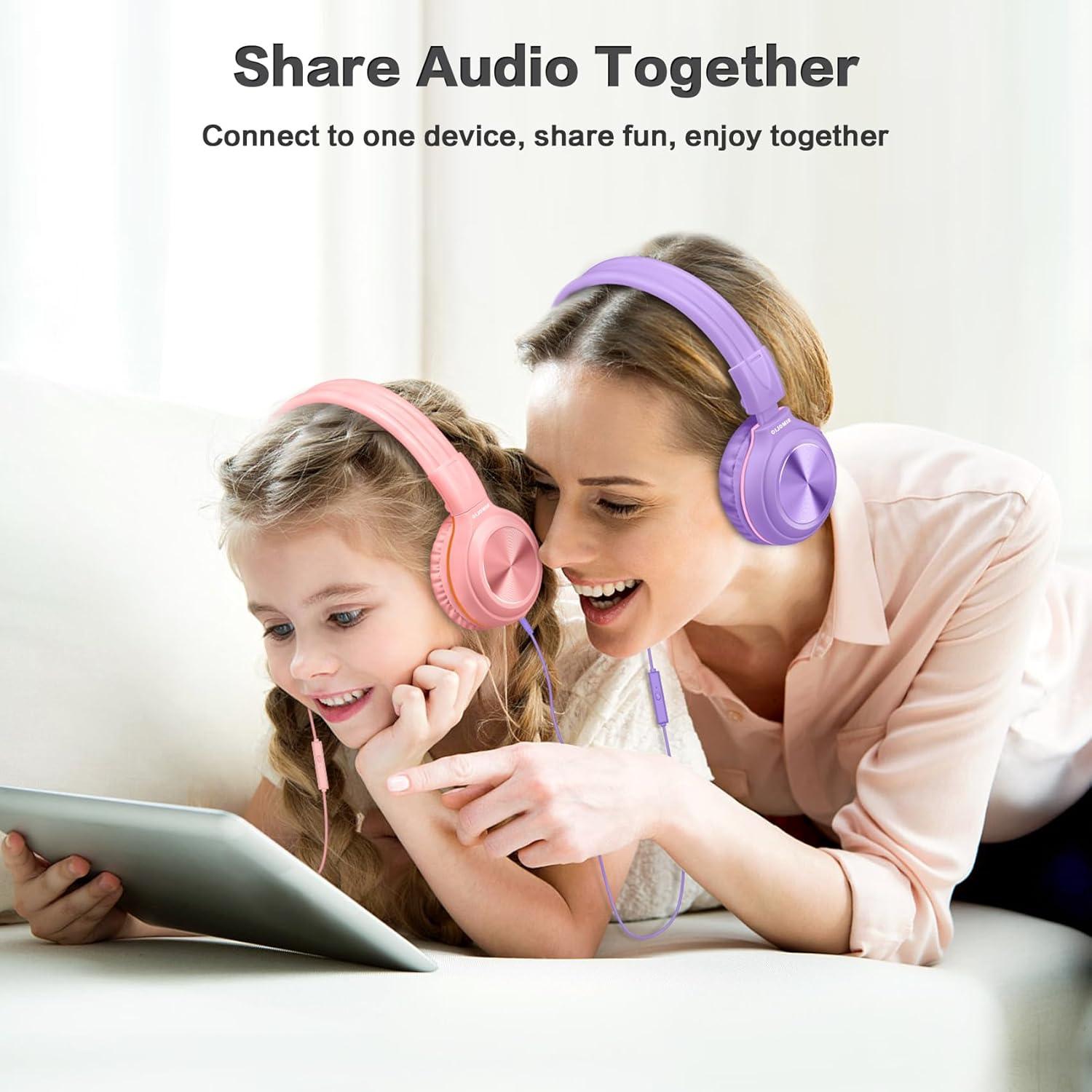 Auriculares con Cable Simolio SM-904P Rosa para Niños