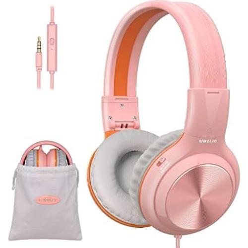 Auriculares con Cable Simolio SM-904P Rosa para Niños