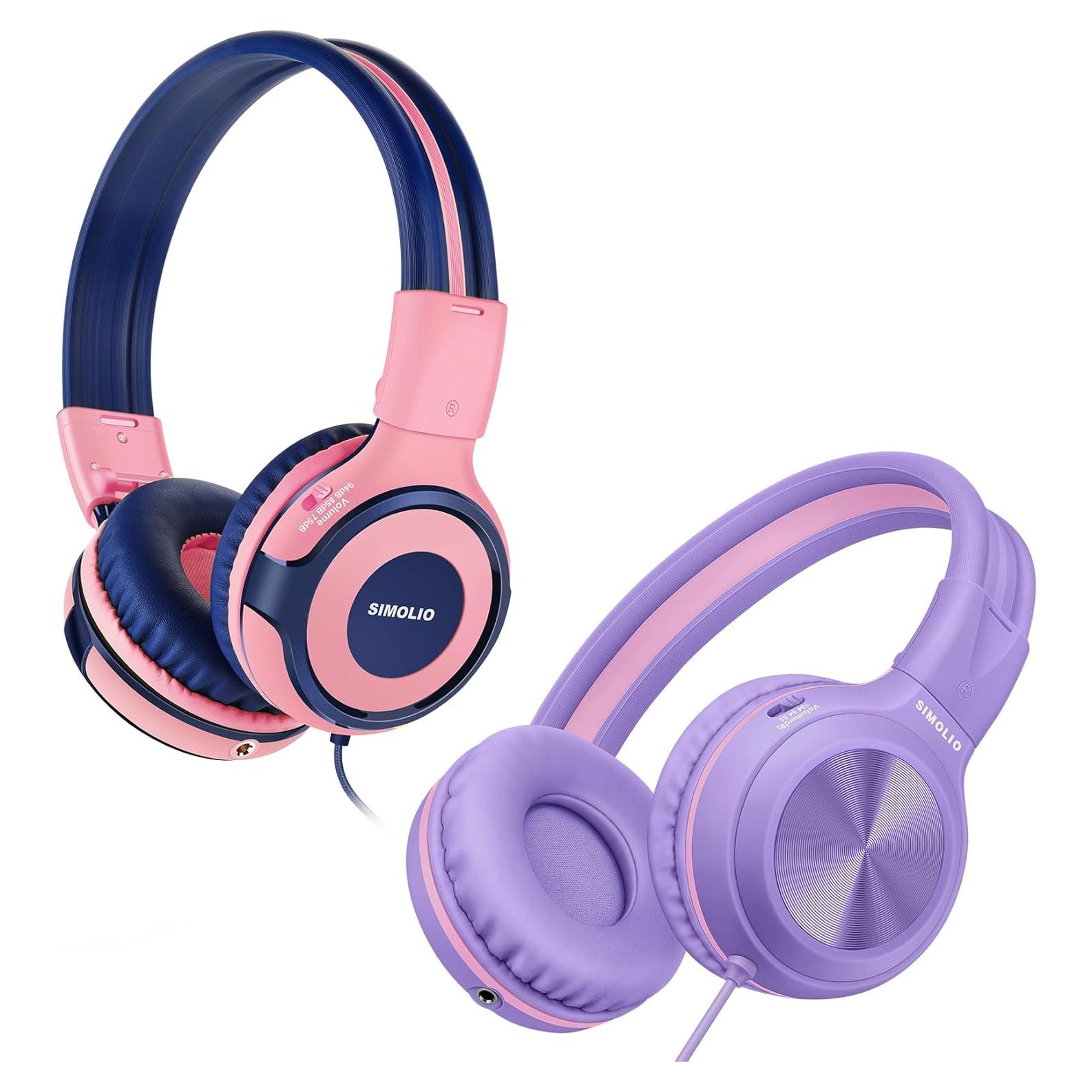 Auriculares Estéreo con Cable SIMOLIO Plegables 3.5mm con Micrófono