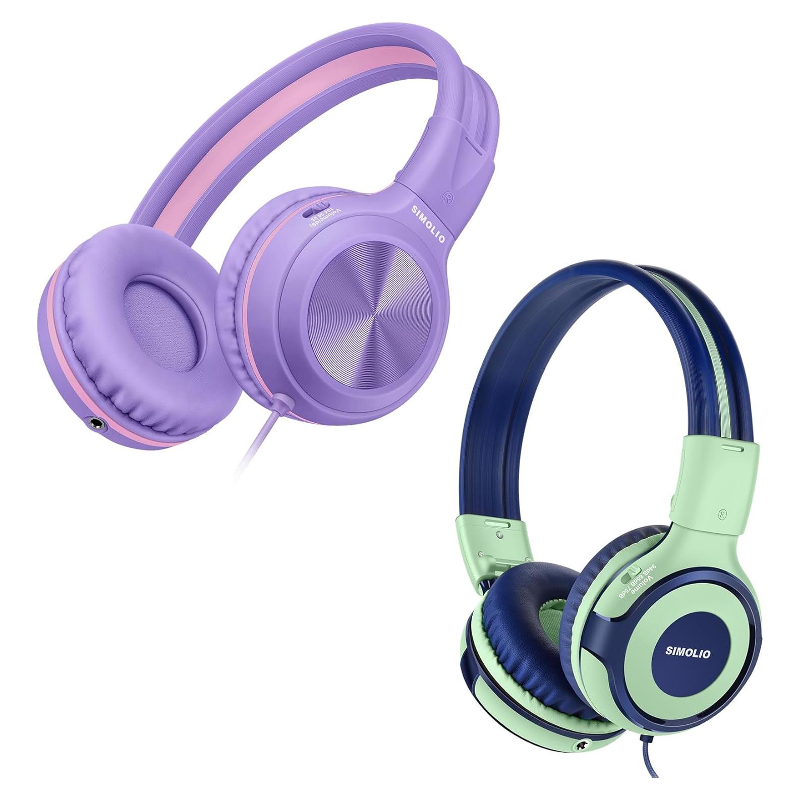 Auriculares Estéreo SIMOLIO con Micrófono y Limitador de Volumen