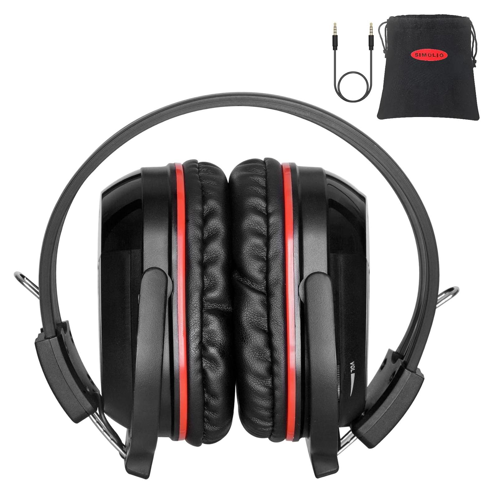 Universal IR Wireless Headphones for Car DVD/TV, 2 Channel Infrared Headphones for Kids with 3.5mm Aux Cord, Cars Kids Headsets with Storage Bag, Rear Seat DVD Headset, Storage Bag, AUX Cord