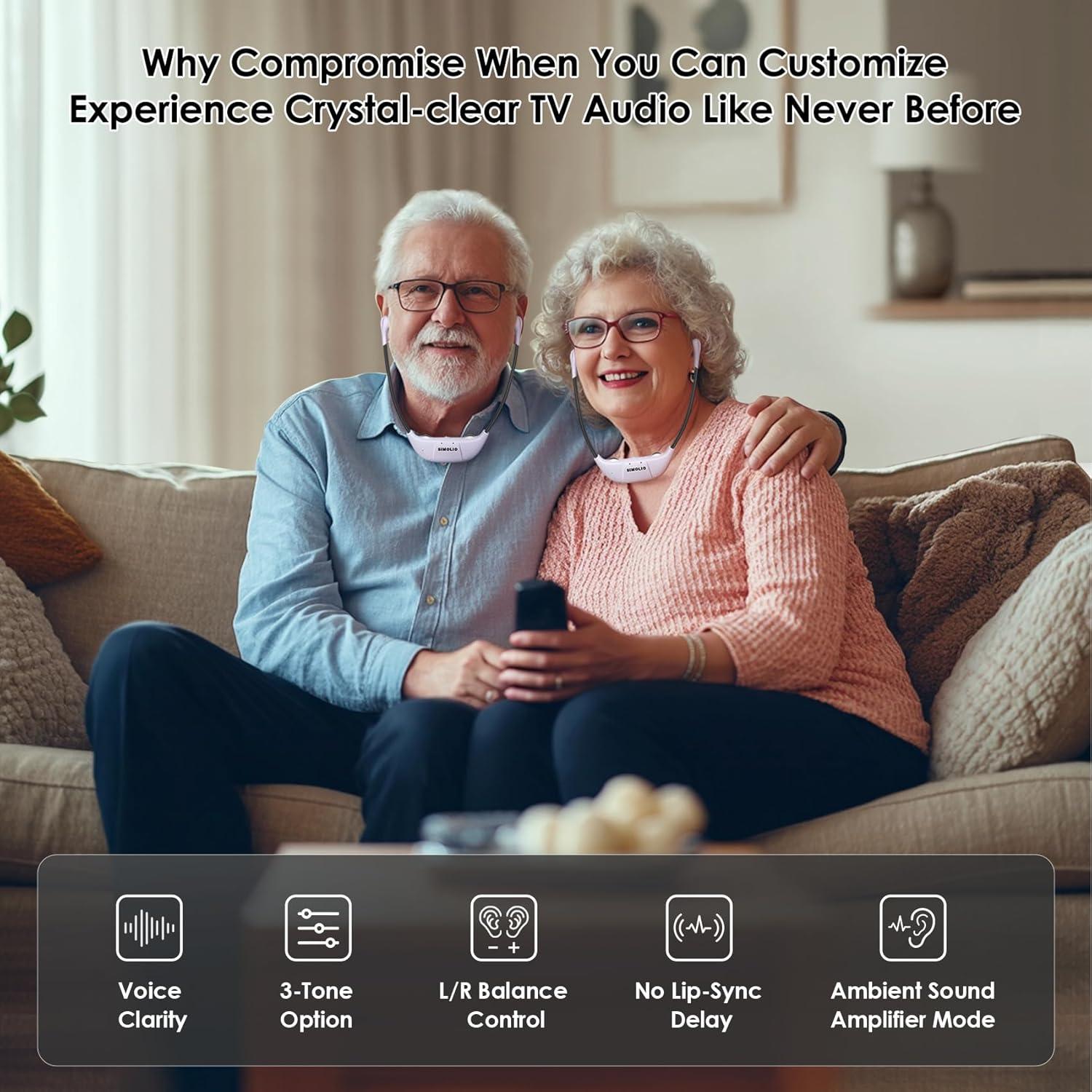 Auriculares Inalámbricos SIMOLIO SM-824D2 para TV con Batería