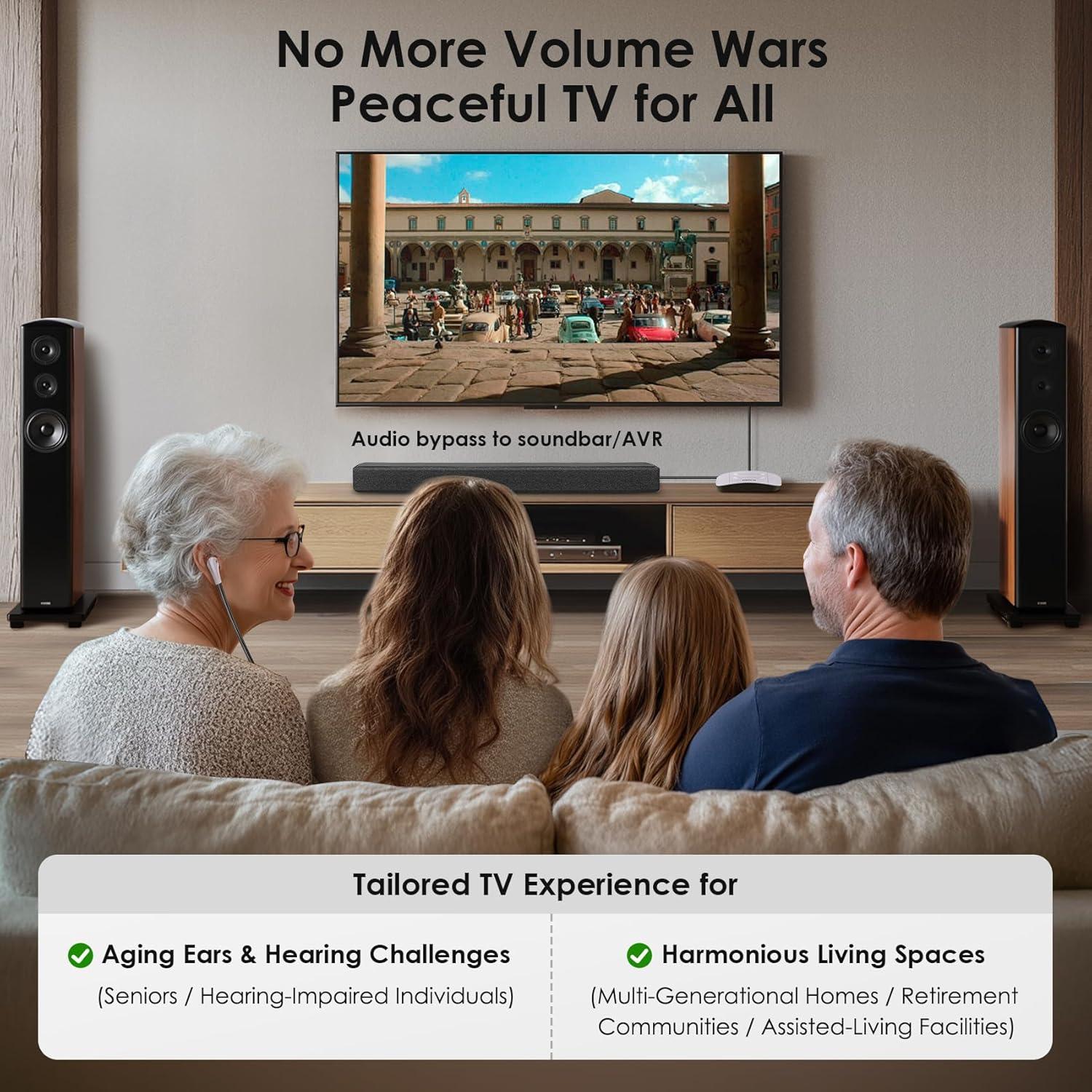 Auriculares Inalámbricos SIMOLIO SM-824D2 para TV con Batería