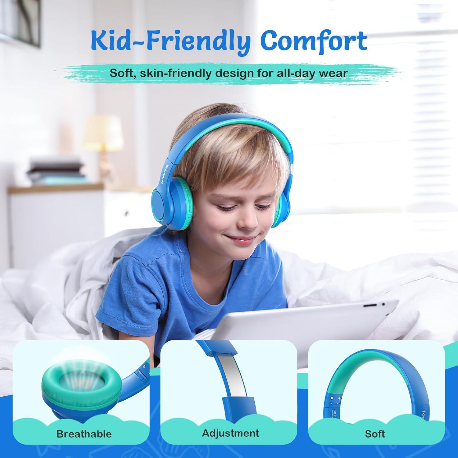 Auriculares Inalámbricos Bluetooth Tonoshark ANC Niños Azul 60H