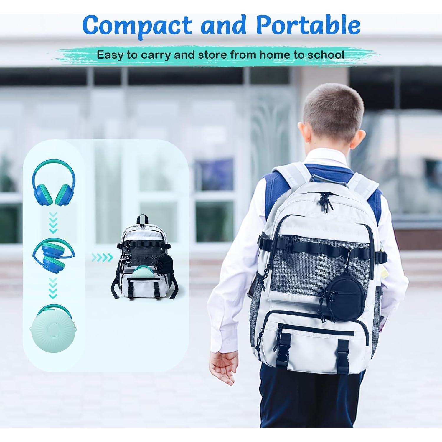 Auriculares Inalámbricos Bluetooth Tonoshark ANC Niños Azul 60H