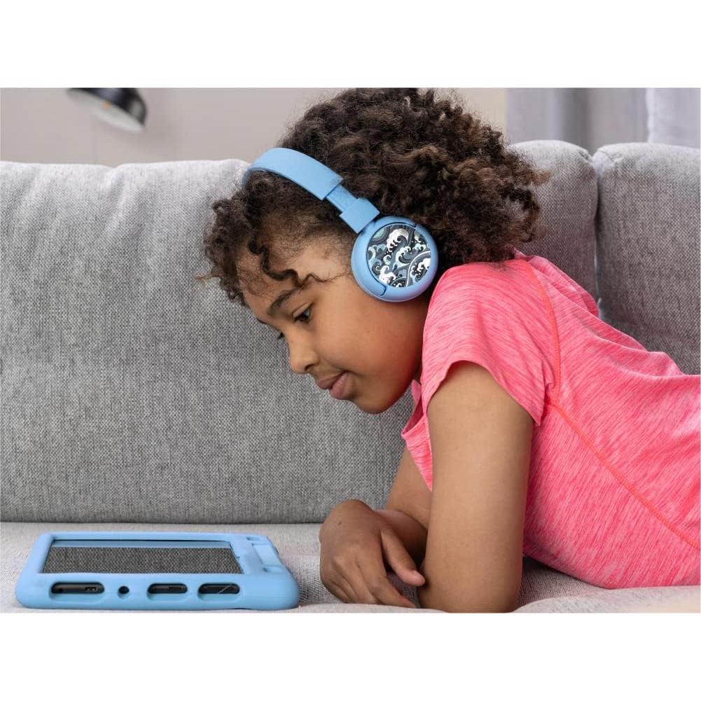 Made for Amazon Bluetooth Kids Headphones with Boom Microphone | Blue