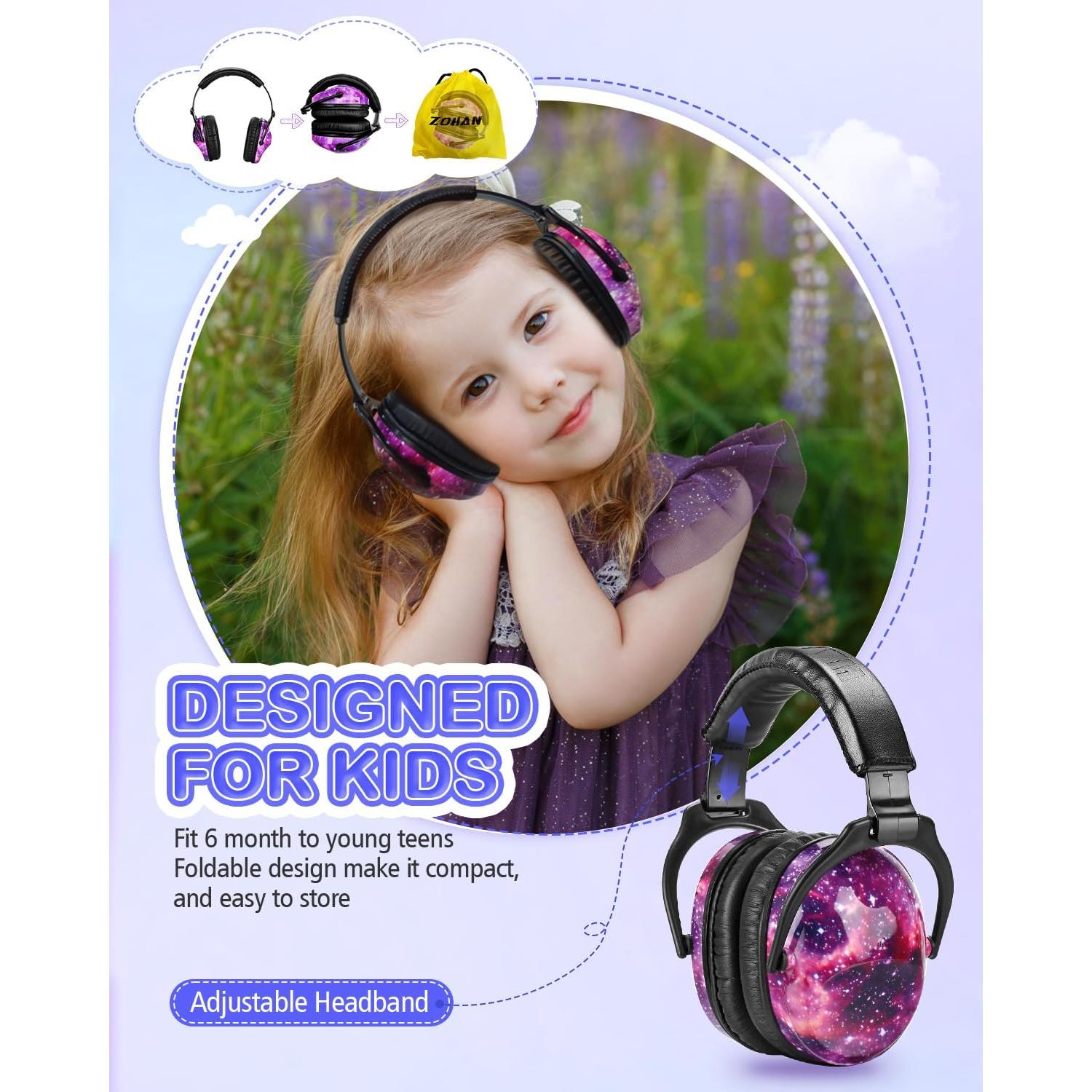 Auriculares de Protección Auditiva ZOHAN para Niños 2 Paquetes