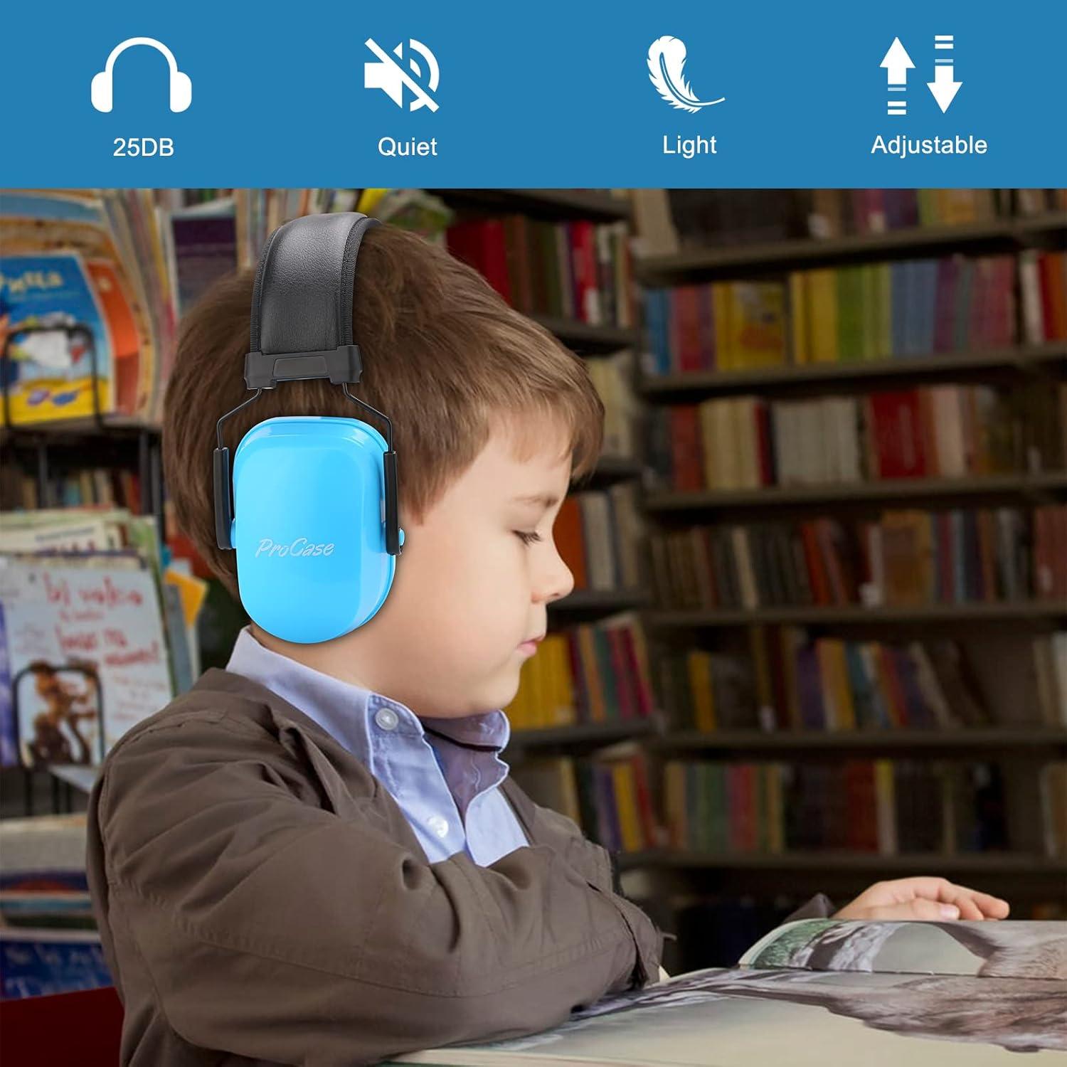 Orejeras ProCase para Niños SNR 29 dB Azul - Protección Auditiva