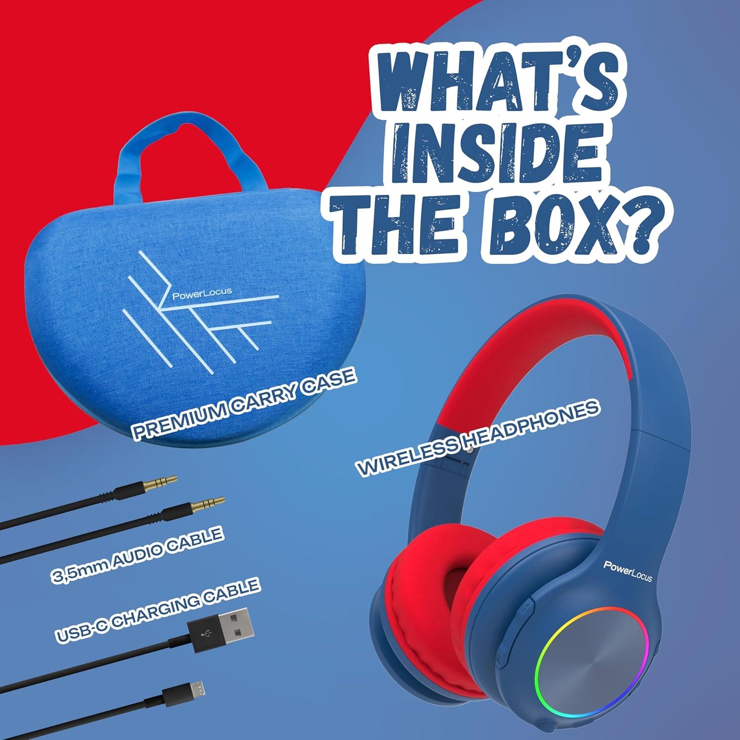 Auriculares Bluetooth PowerLocus PLED Niños Inalámbricos 30h