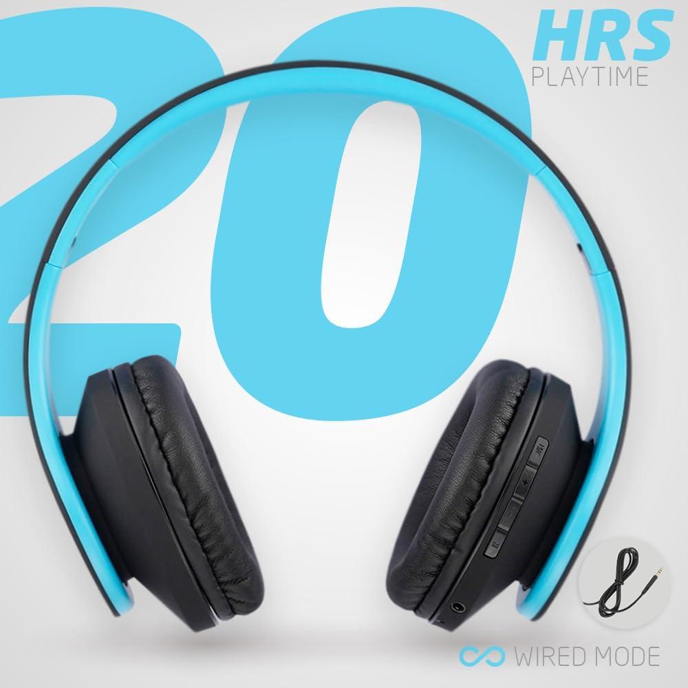 Auriculares Bluetooth PowerLocus P2 Inalámbricos Azul 20h Batería
