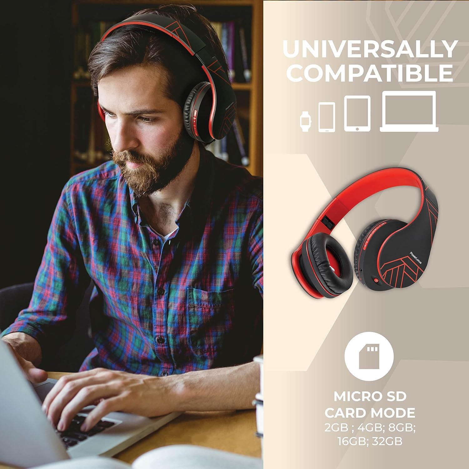 Auriculares Inalámbricos PowerLocus P2 - 2 Piezas Oro Rosa y Negro/Rojo