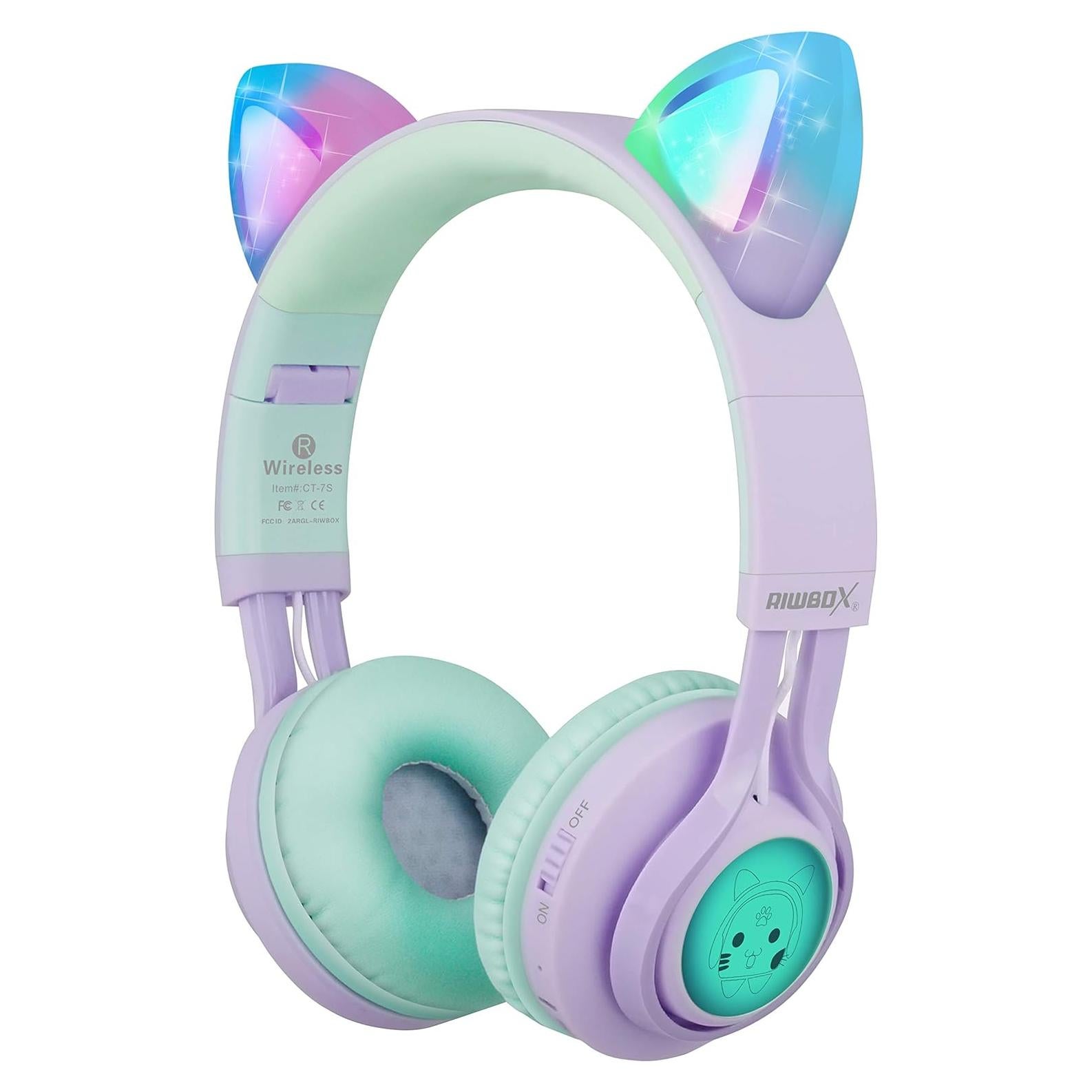 Auriculares Inalámbricos Riwbox CT-7S Orejas de Gato 85dB