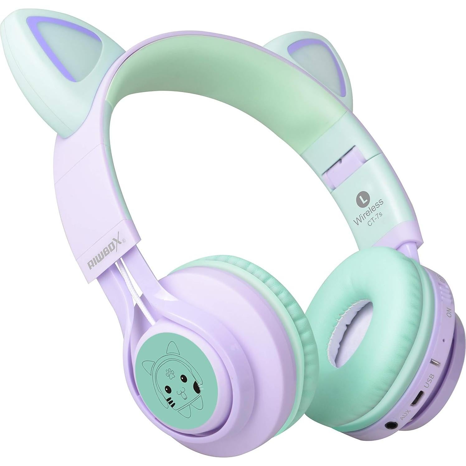 Auriculares Inalámbricos Riwbox CT-7S Orejas de Gato 85dB