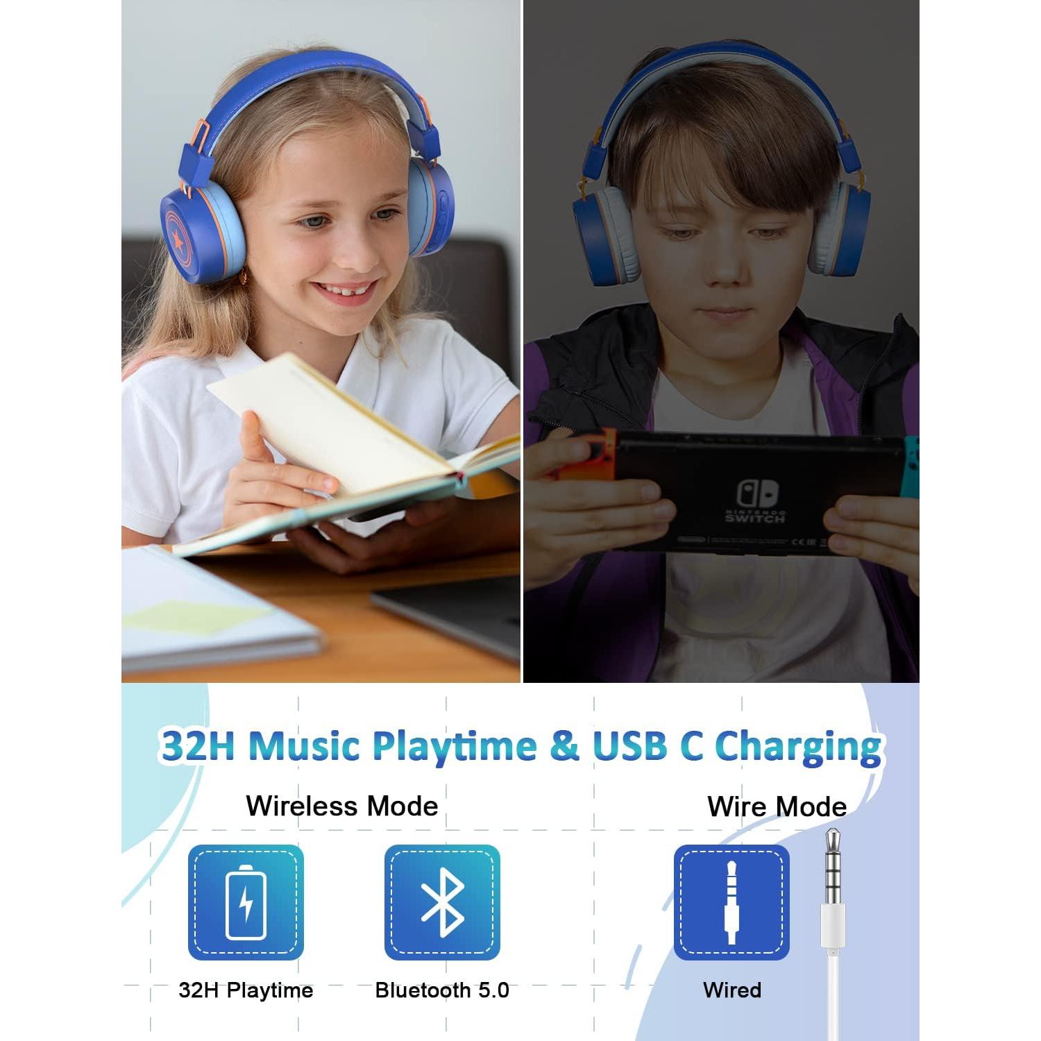 Auriculares Inalámbricos New Bee KH21B para Niños Azul 32H