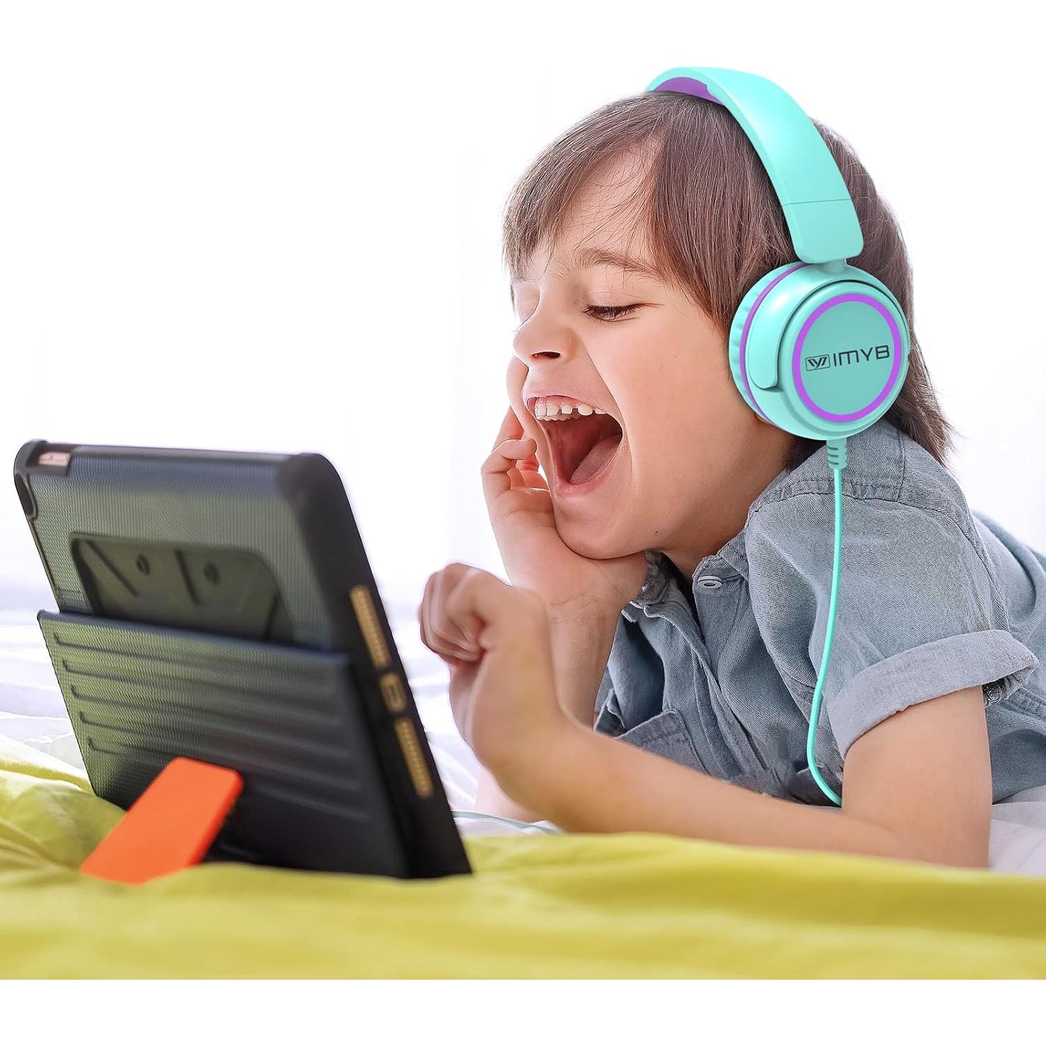 Auriculares IMYB V1 para Niños Verde, Estéreo 40mm, Plegables