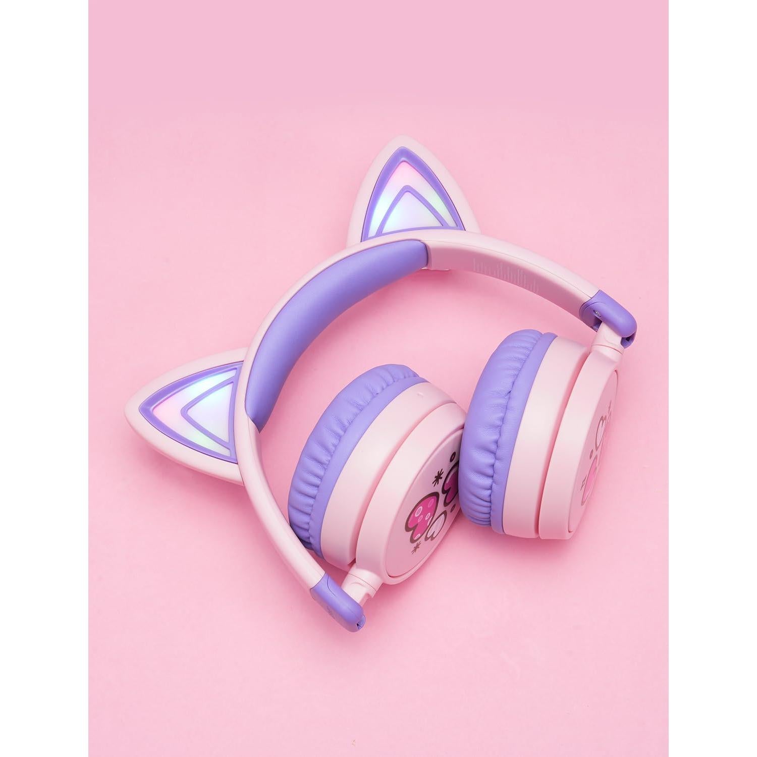 Auriculares Bluetooth iClever Galletas Meow Niños 60h RGB