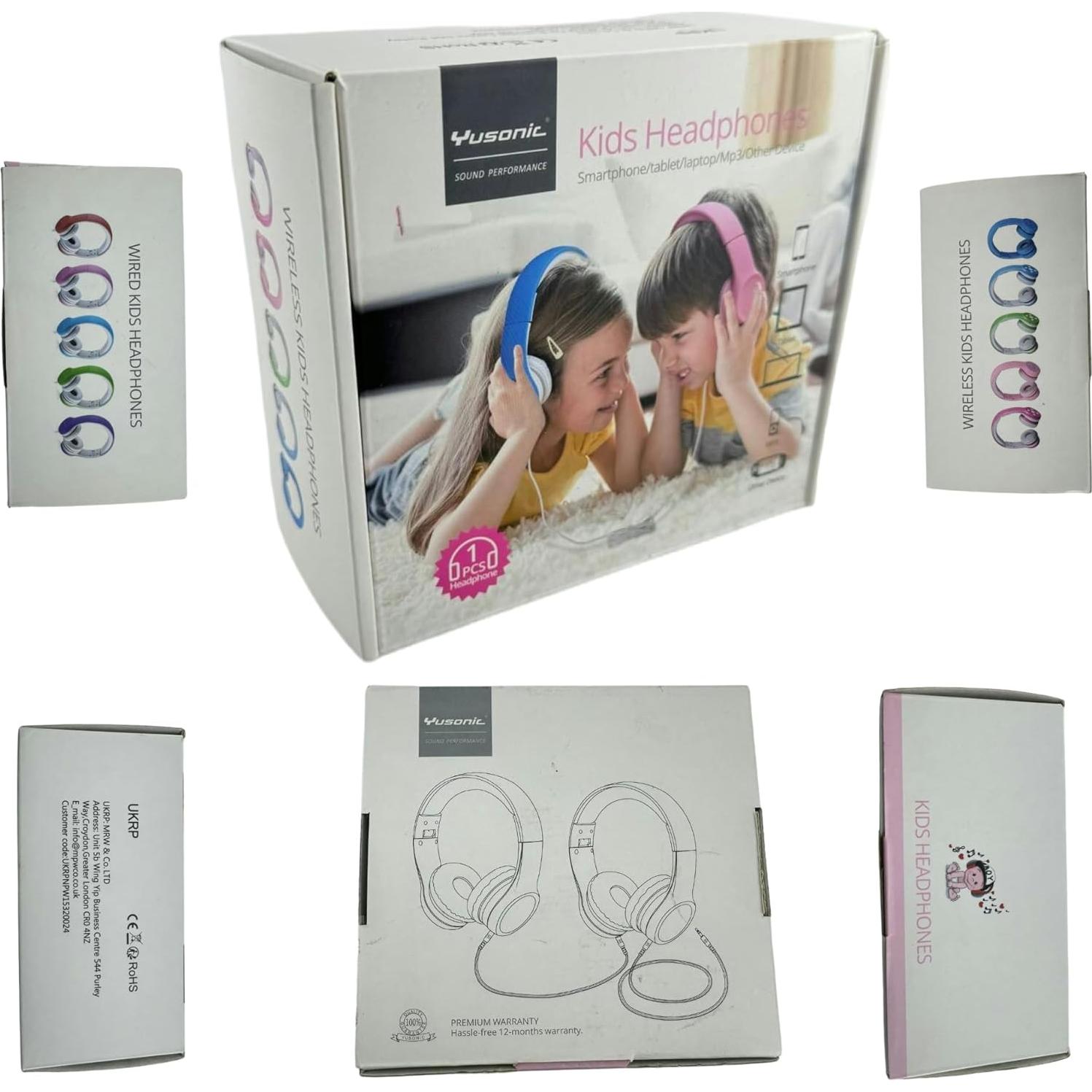 Auriculares Inalámbricos Bluetooth YUSONIC para Niños 93dB