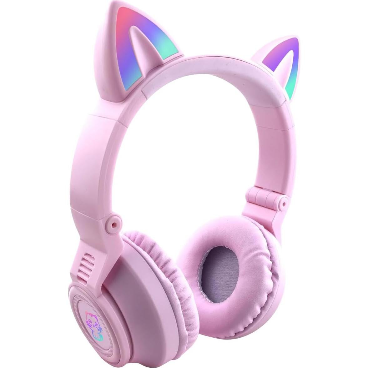 Auriculares Bluetooth Yusonic para Niños con Luz LED - Púrpura