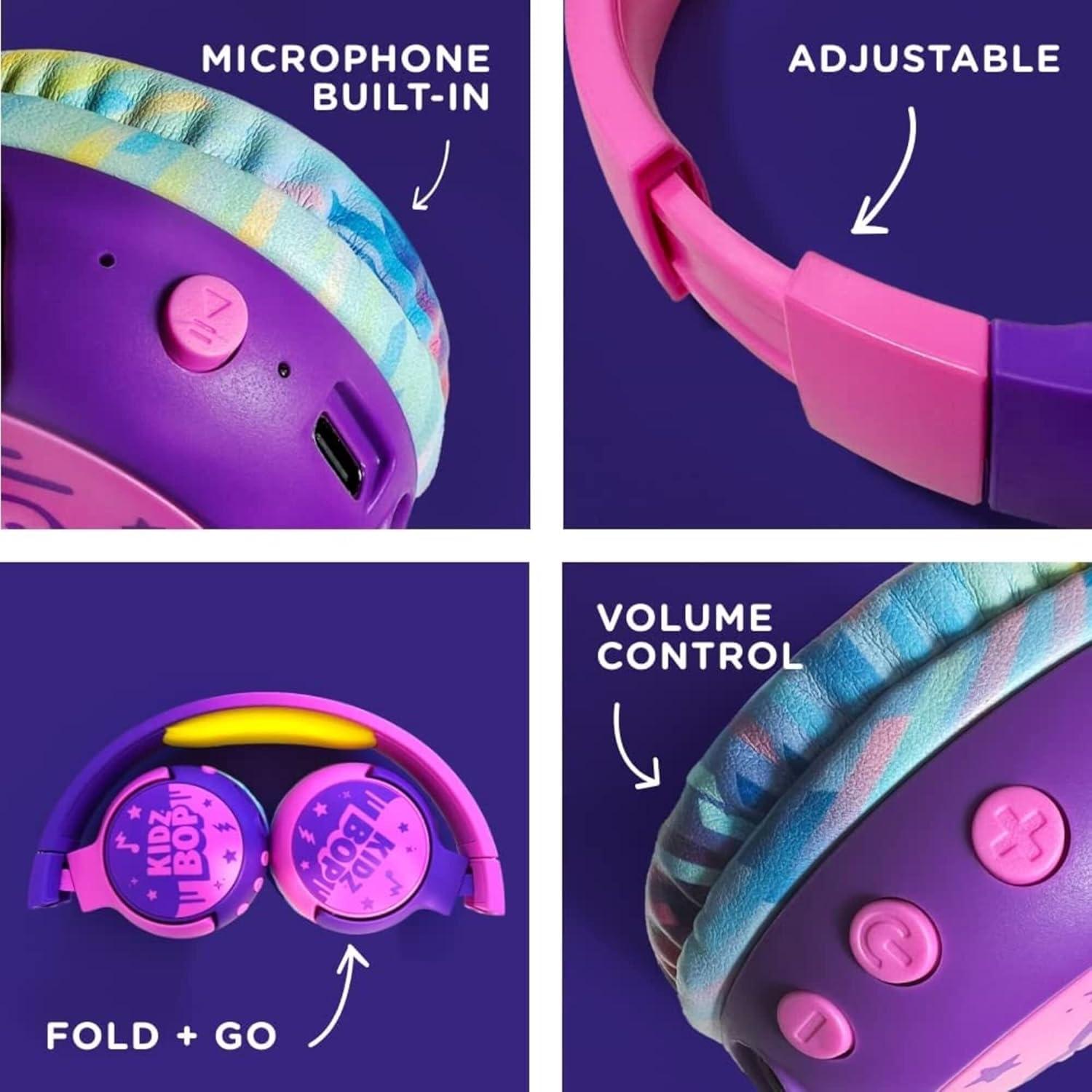 Auriculares Bluetooth Move2Play Kidz Bop Rosa 24h Batería