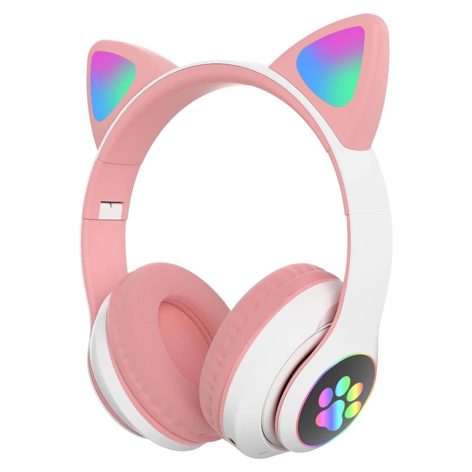 Auriculares Inalámbricos Bluetooth DVUIYYL B35 para Niños Rosa