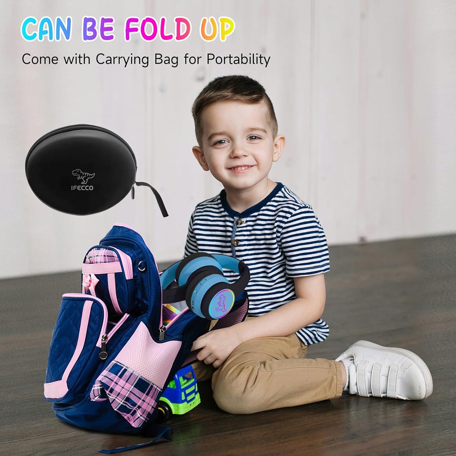 Auriculares Inalámbricos IFECCO S30 para Niños Dinosaurio