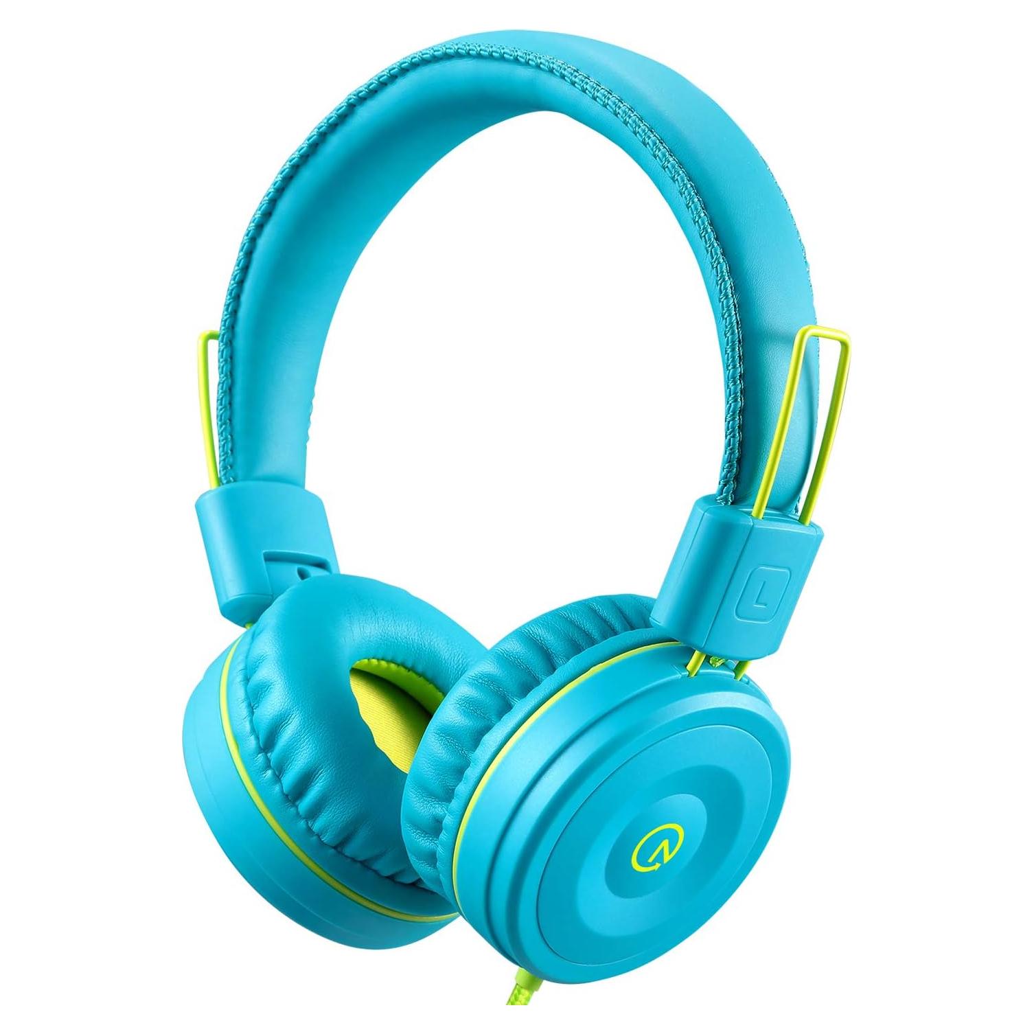 Auriculares Plegables Noot K22 para Niños 3-16 Años Verde Lima