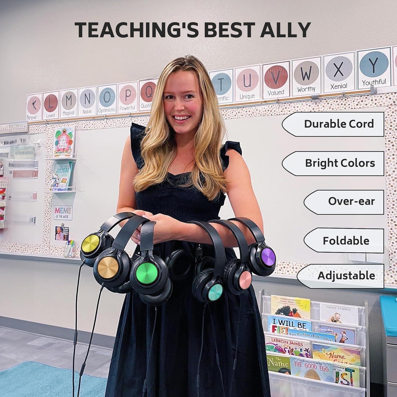 Auriculares AILIHEN A8 para Niños - Paquete de 6 Coloridos