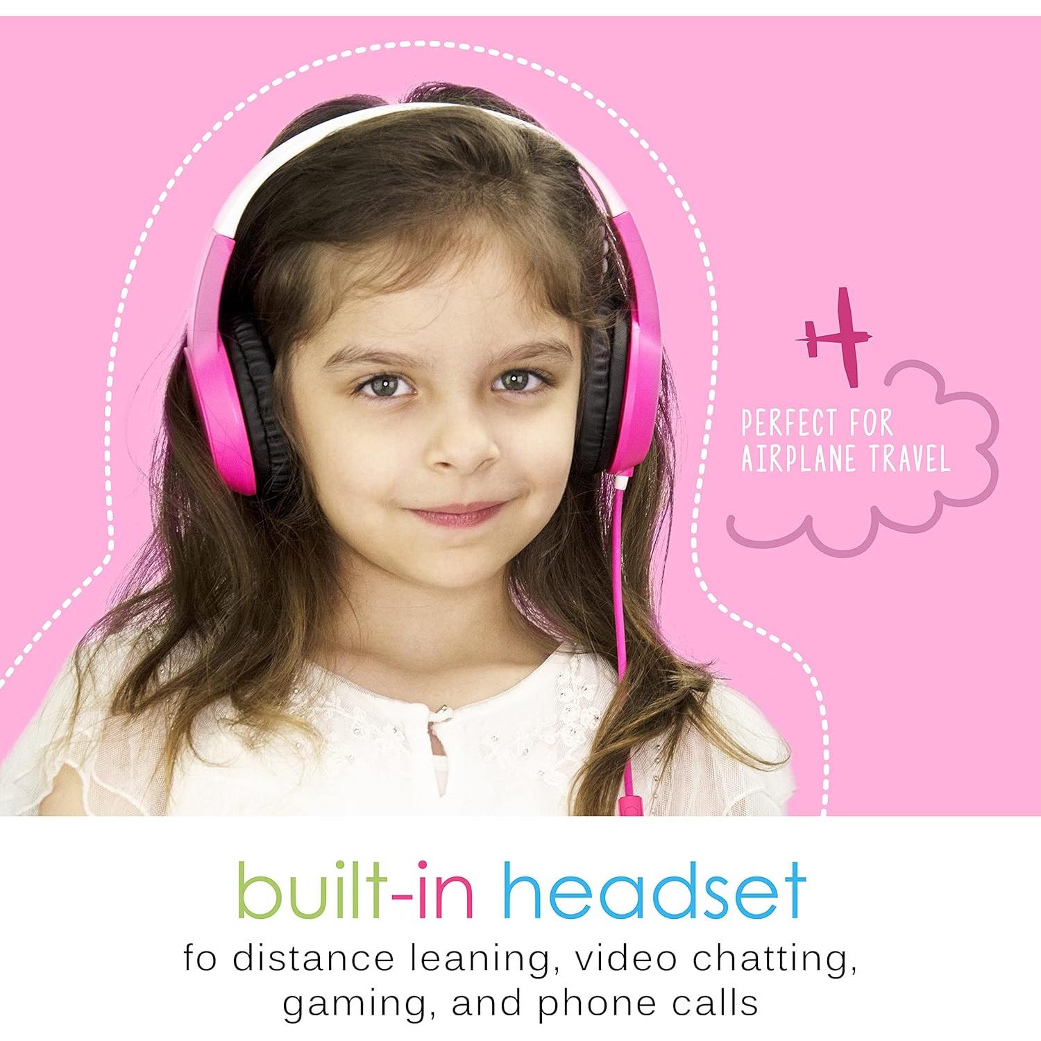 Auriculares MEE audio KidJamz 3 Rosa con Limitador de Volumen