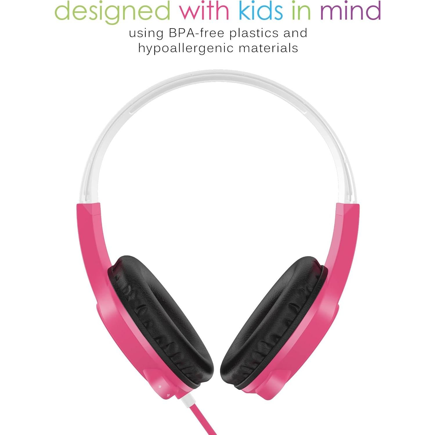 Auriculares MEE audio KidJamz 3 Rosa con Limitador de Volumen