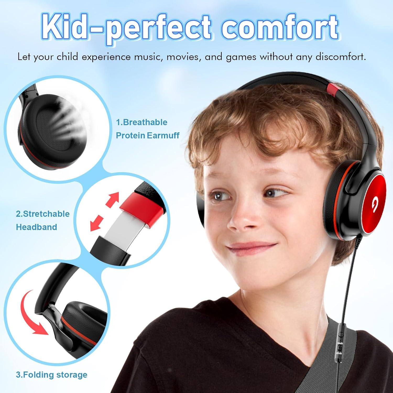 Auriculares Adoope AD-1000 Plegables para Niños 85dB/94dB