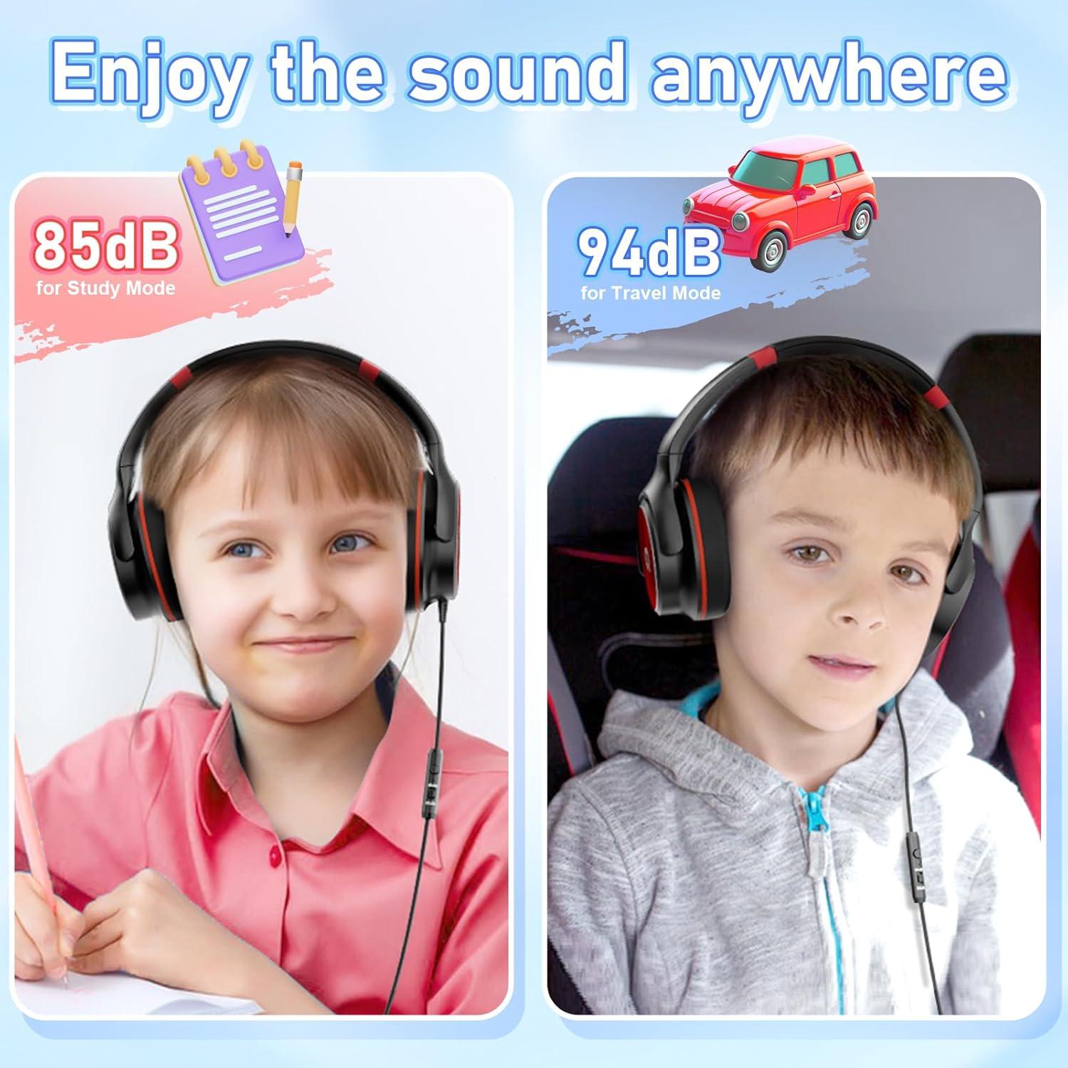 Auriculares Adoope AD-1000 Plegables para Niños 85dB/94dB