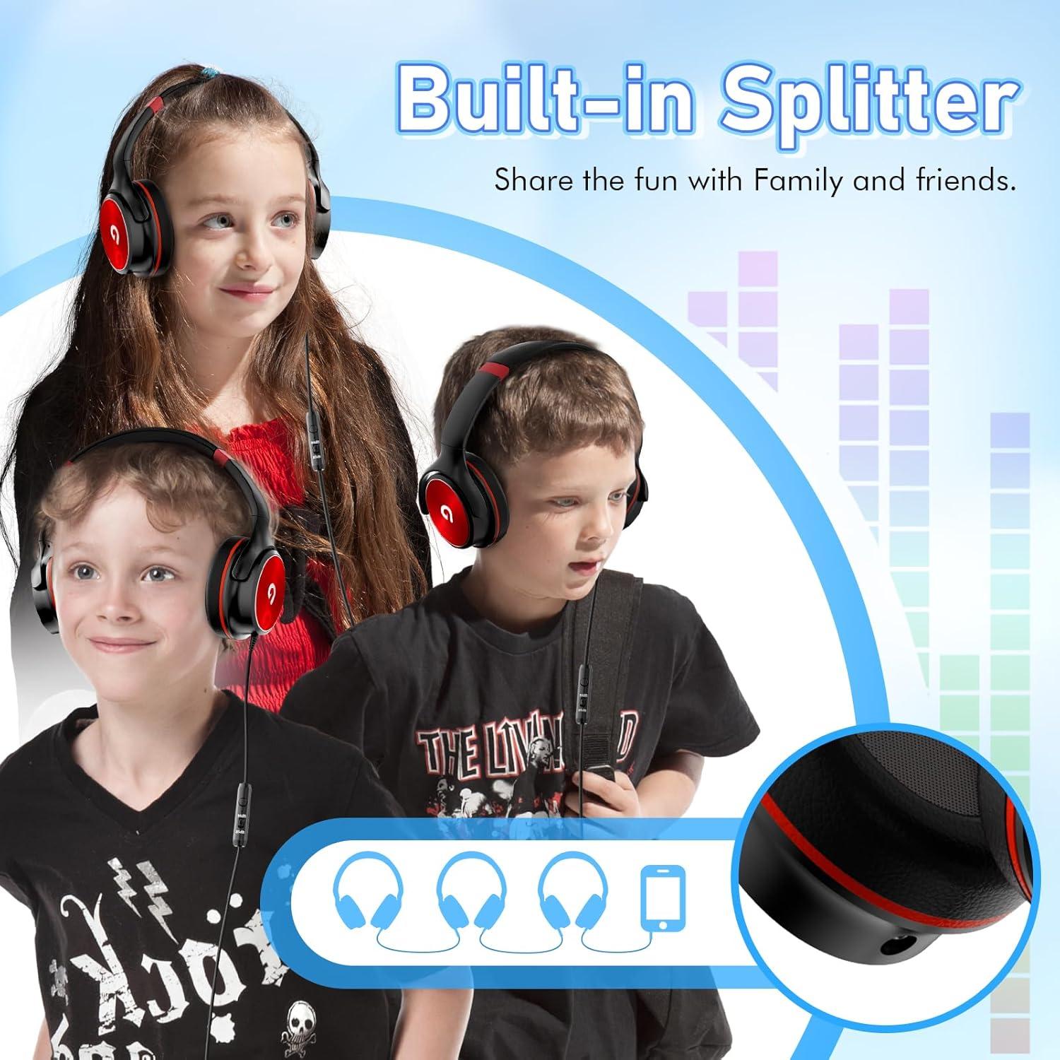 Auriculares Adoope AD-1000 Plegables para Niños 85dB/94dB