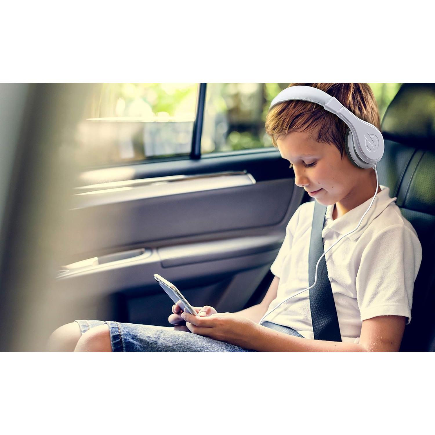 Auriculares eKids KIDdesigns Blancos con Control de Volumen