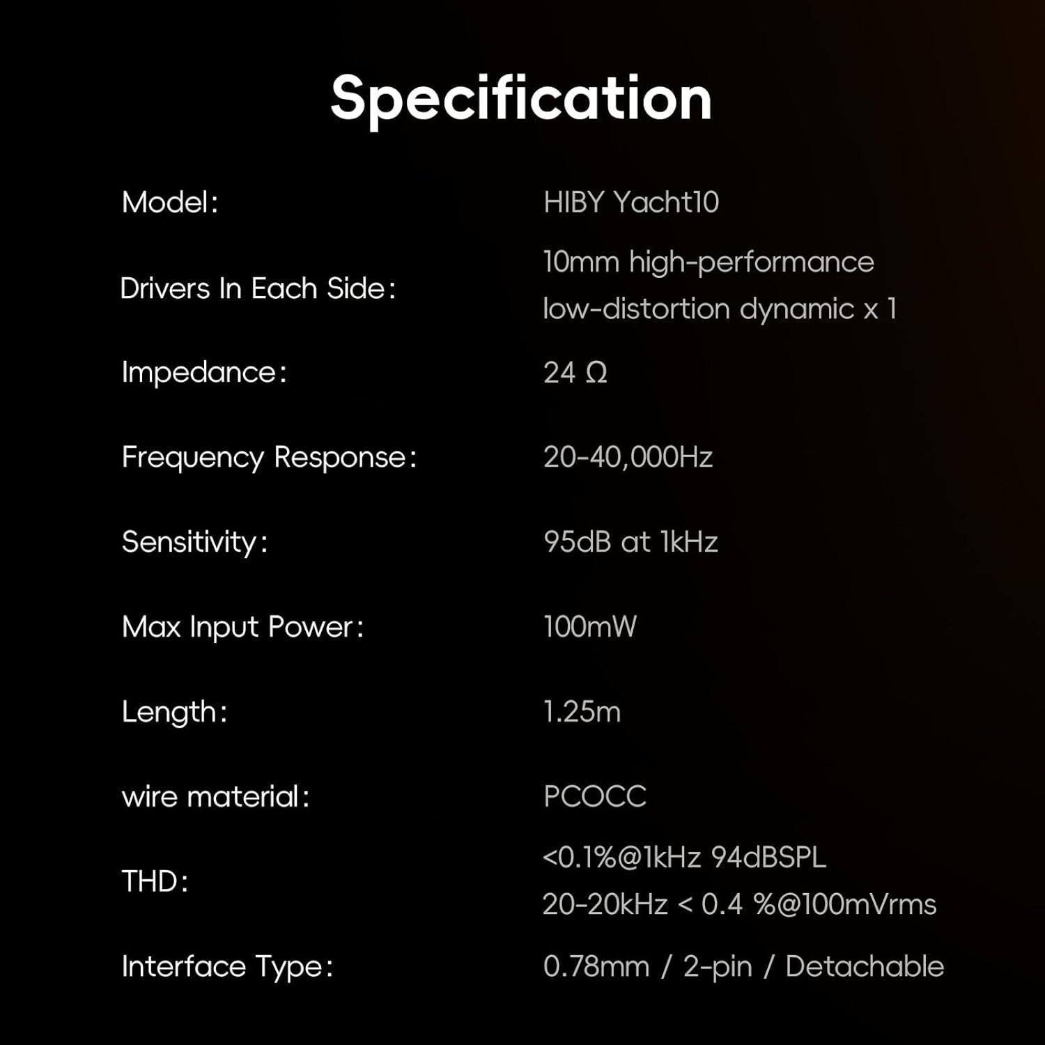 Auriculares In-Ear HiBy Yacht10 10mm Dinámico Aislamiento Sonido