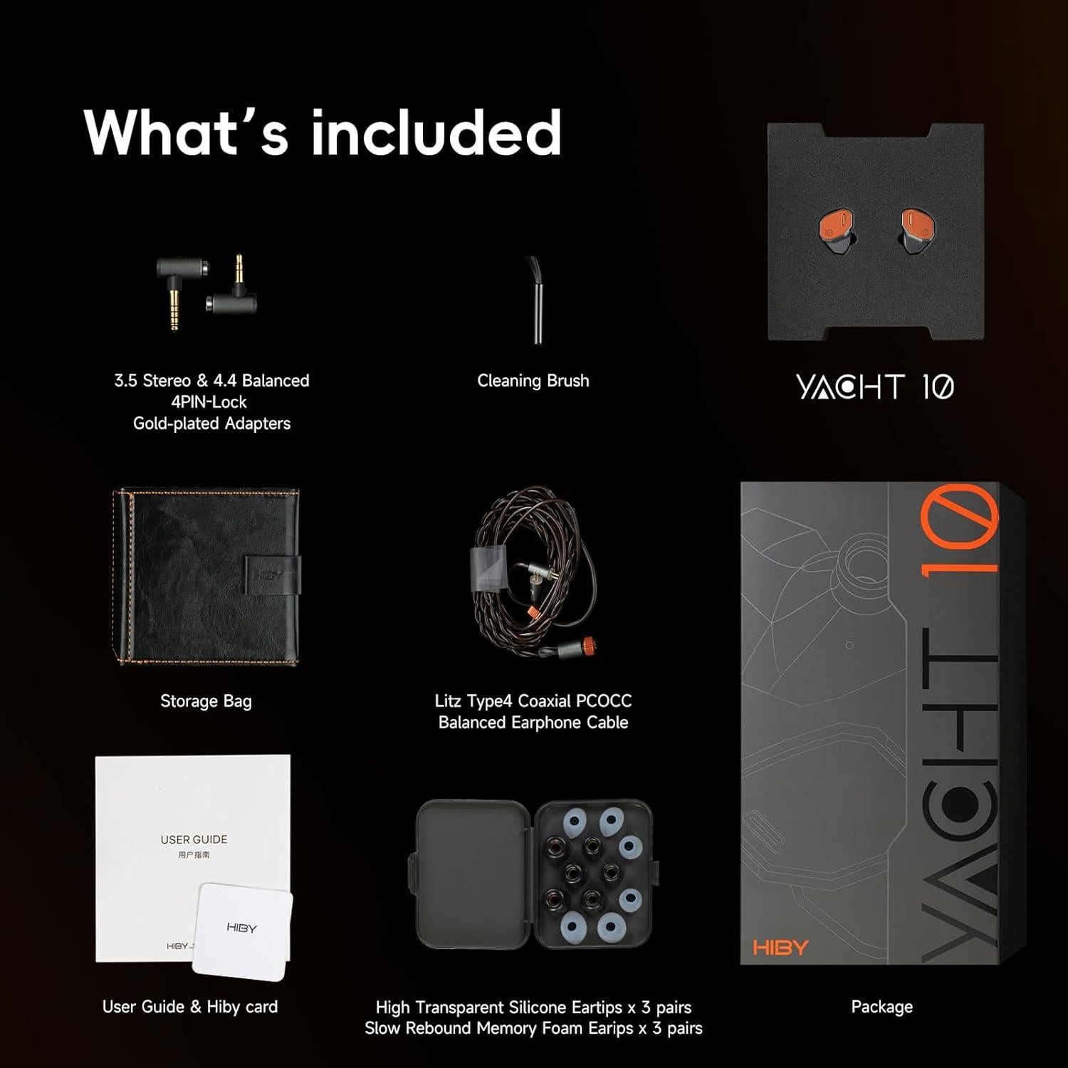 Auriculares In-Ear HiBy Yacht10 10mm Dinámico Aislamiento Sonido