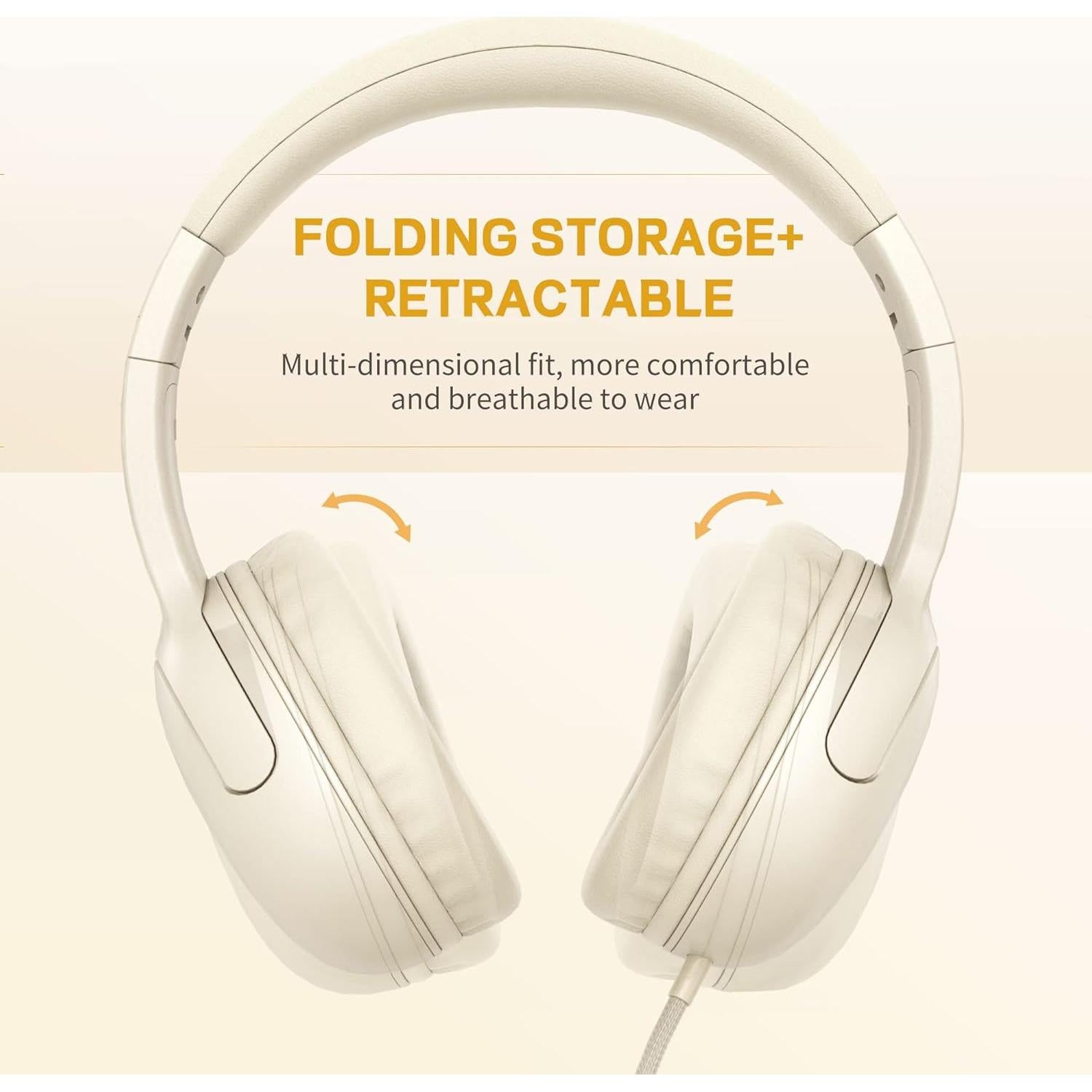 Auriculares LORELEI E5 para Niños Plegables 3.5mm Beige