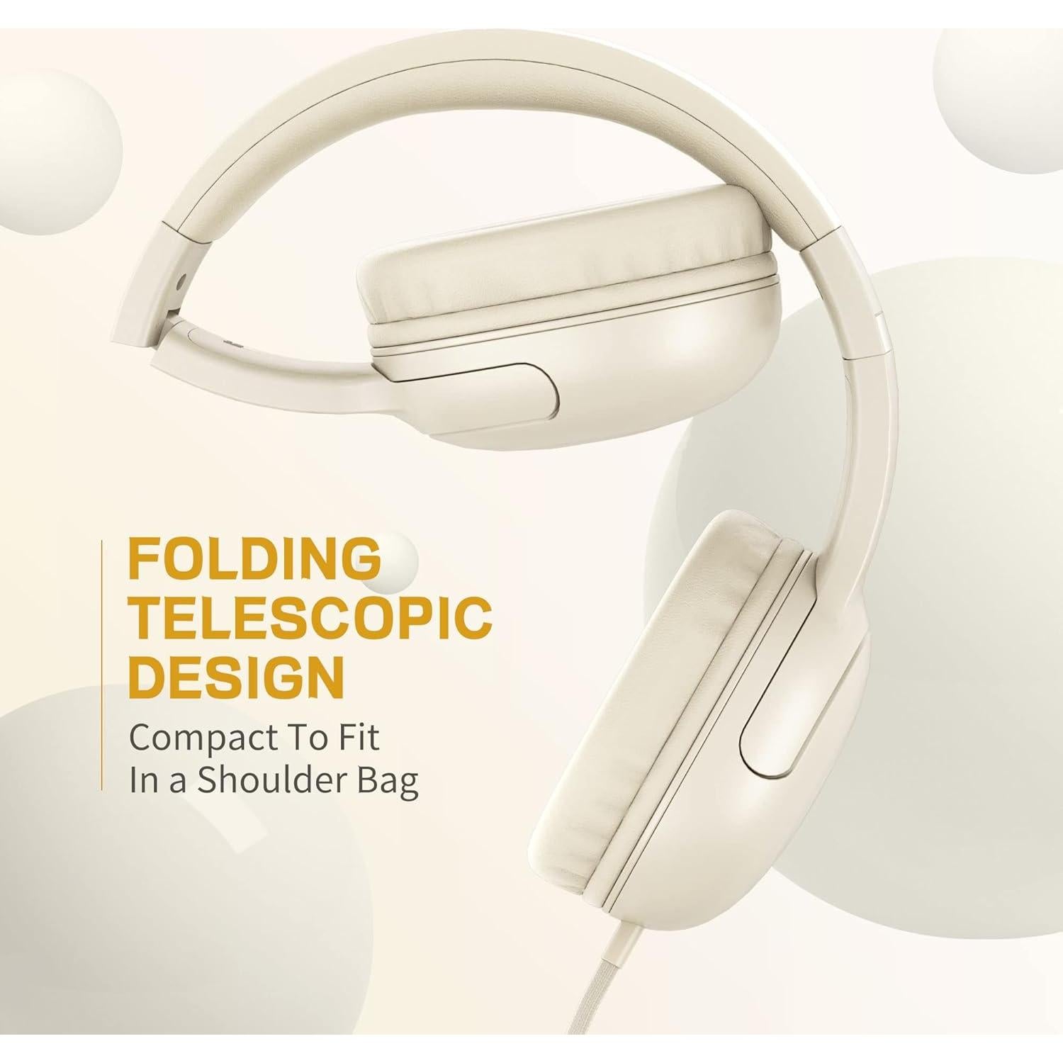 Auriculares LORELEI E5 para Niños Plegables 3.5mm Beige