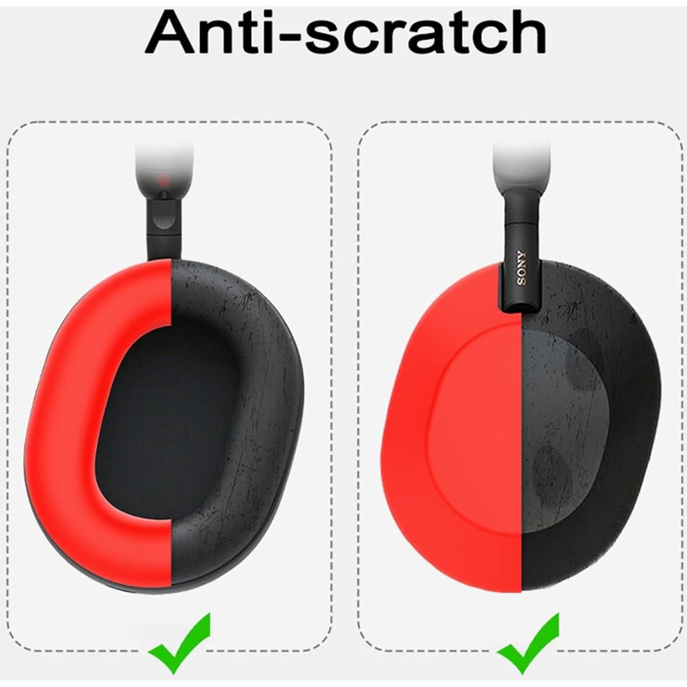 Siliocne Cover for Sony WH 1000XM6 Case Protector Headphone Case, WH 1000XM6 Accesories (Red)