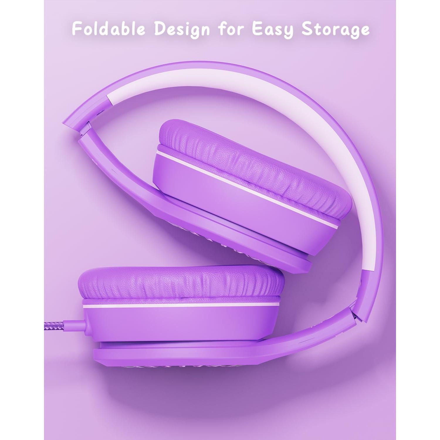 Auriculares con cable NIVAVA K16 para niños, rosa, 3.5mm