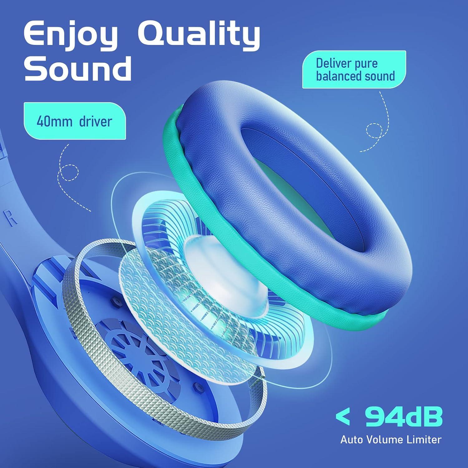 Auriculares Over Ear Mevoix AB096-L para Niños con Micrófono