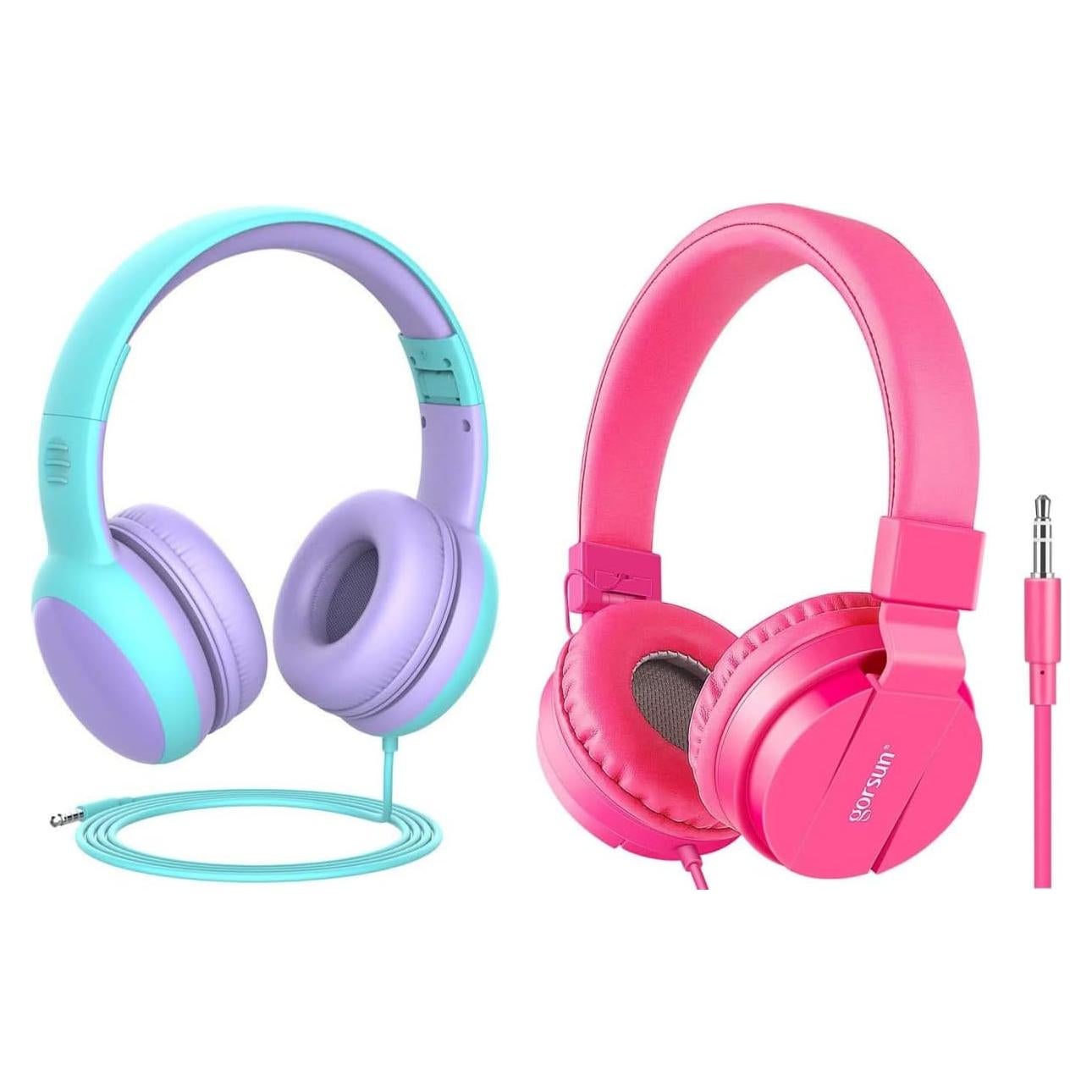 Auriculares Gorsun E61vPU para Niños con Volumen Limitado 1.2m