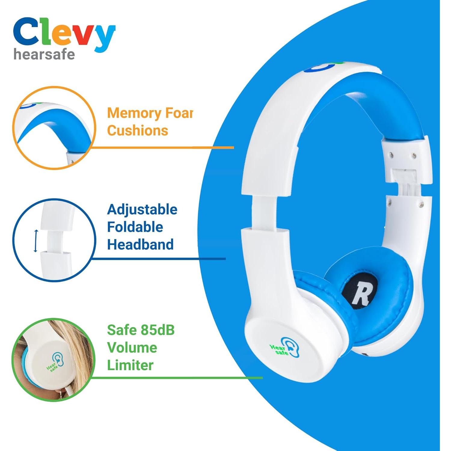 Auriculares Clevy Hearsafe Rosa para Niños - Volumen 85dB