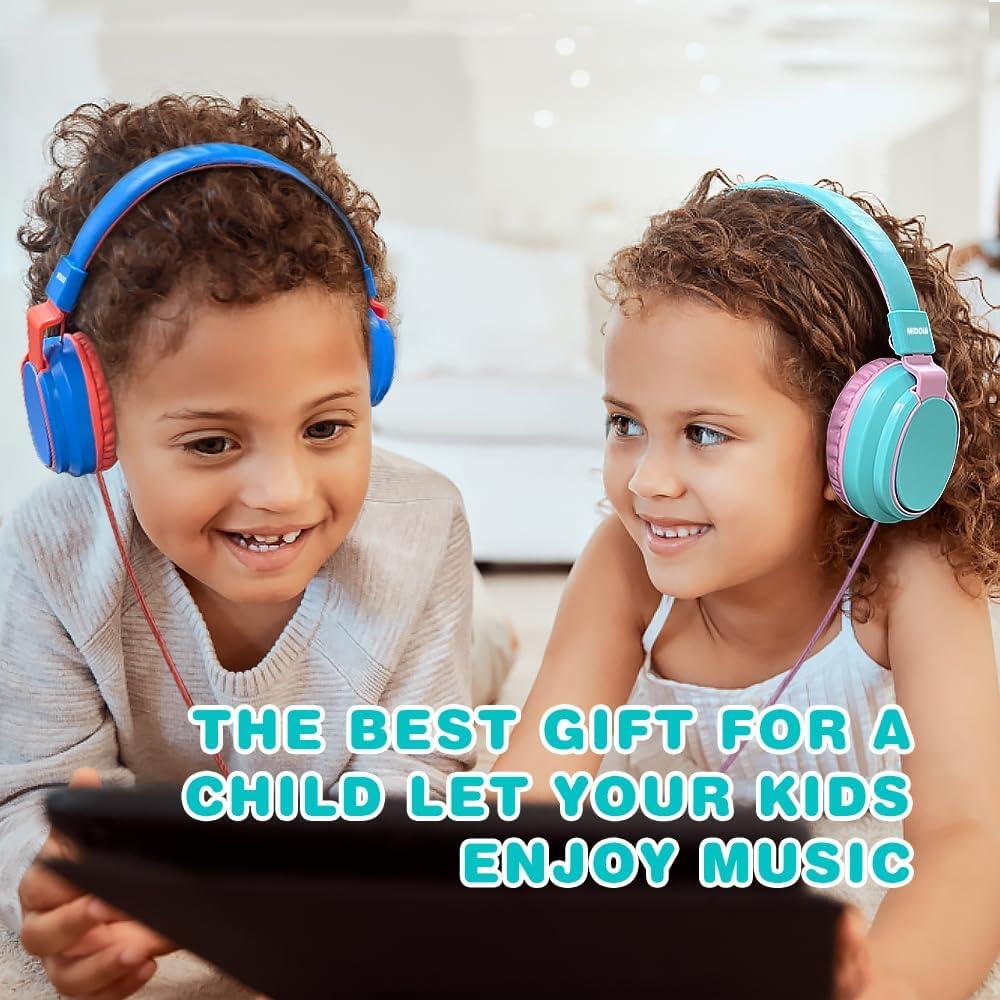 Auriculares MIDOLA para Niños Plegables Cian 85dB con Micrófono