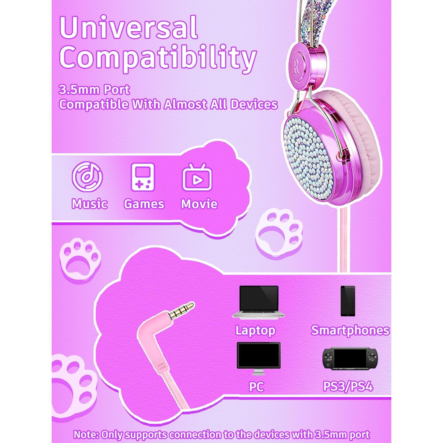 Auriculares para Niños Charlxee W-PoM con Micrófono 95dB